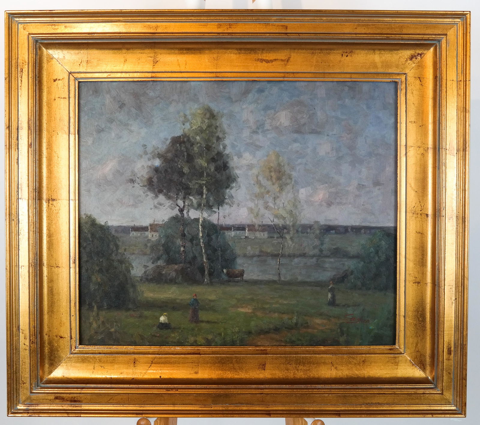19th C. Pastoral Landscape - Oil on Canvas (1 of 6)