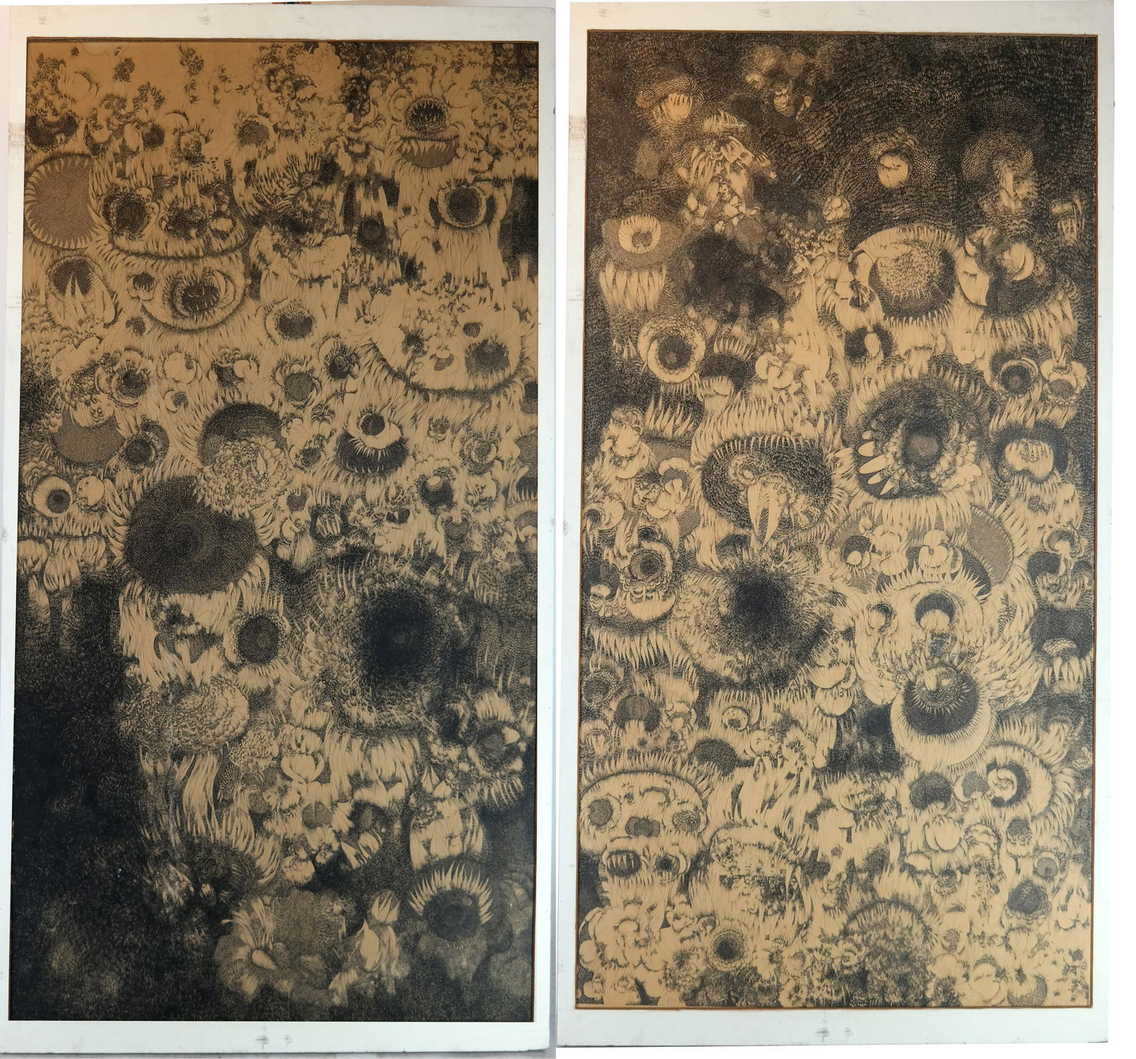 Arnold BITTLEMAN: Pair of Ink on Linen Drawings (1 of 20)