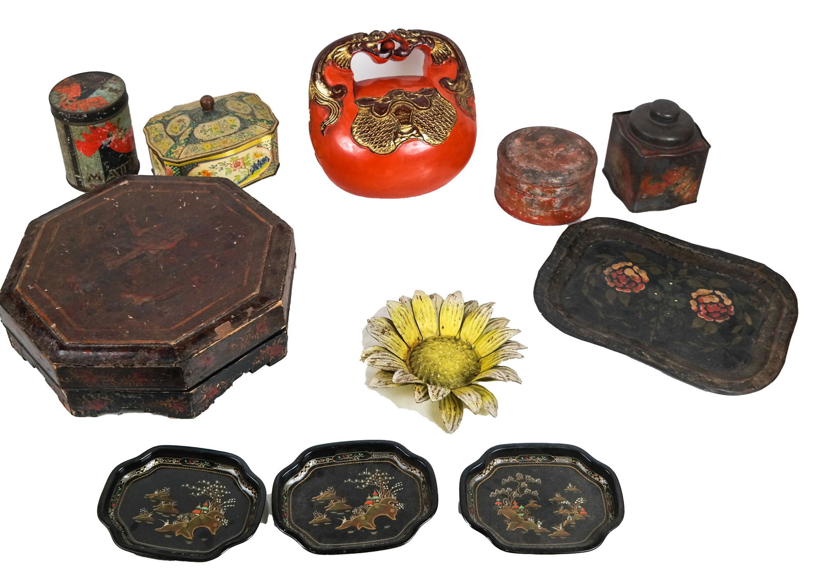Lot of Asian Tins, Trays, Others (11) (1 of 7)