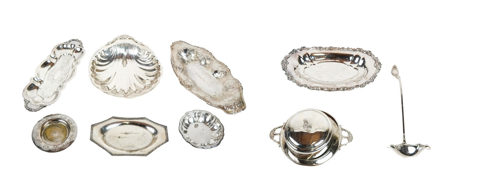 Lot of 9 Silver Plate Table Articles (1 of 18)