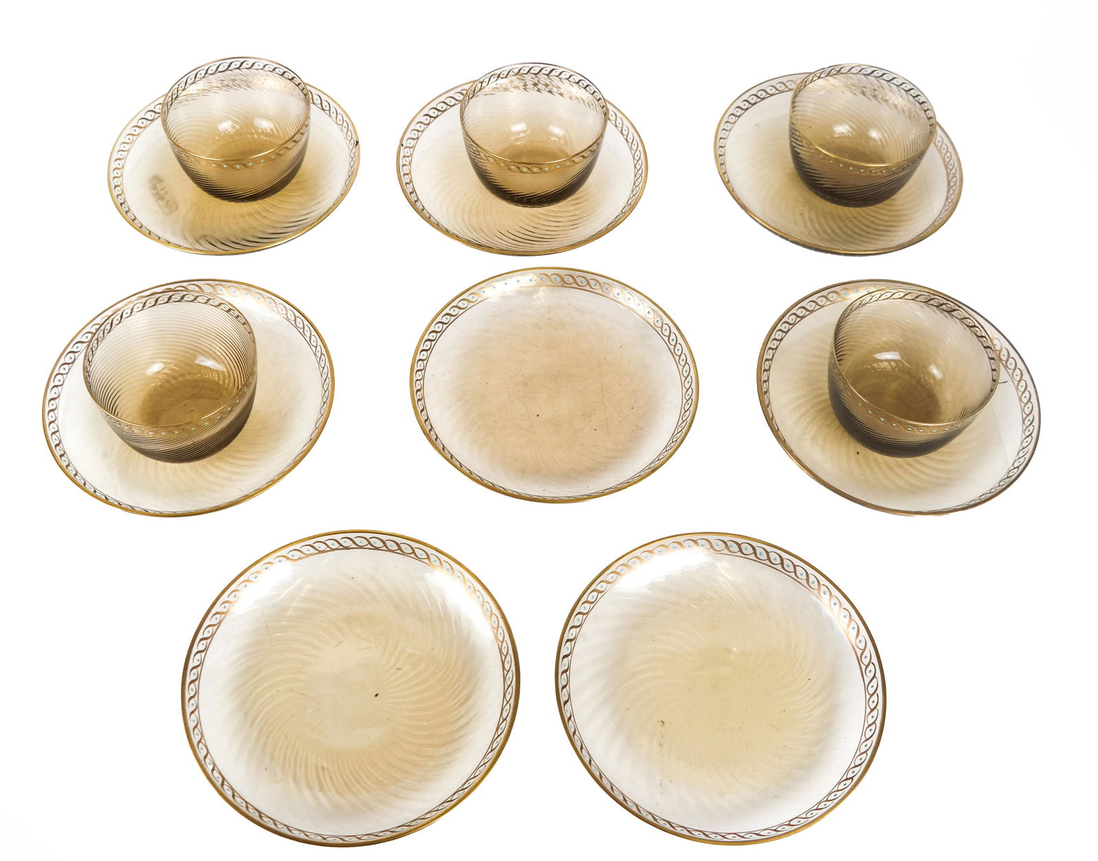 12 Pcs. Venetian Glass Finger Bowls & Stands (1 of 9)