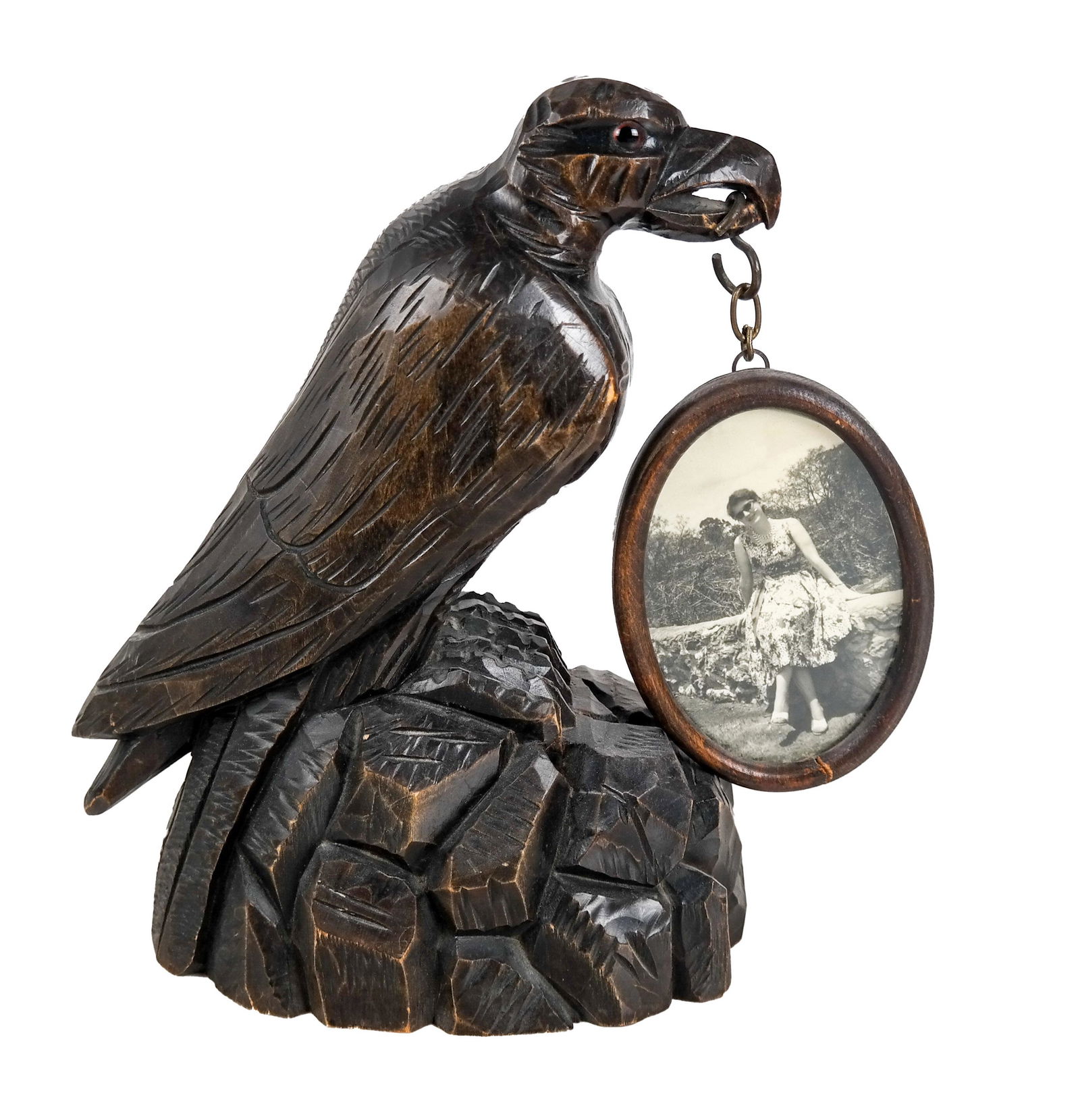 Wood Carved Eagle Photo Holder (1 of 5)