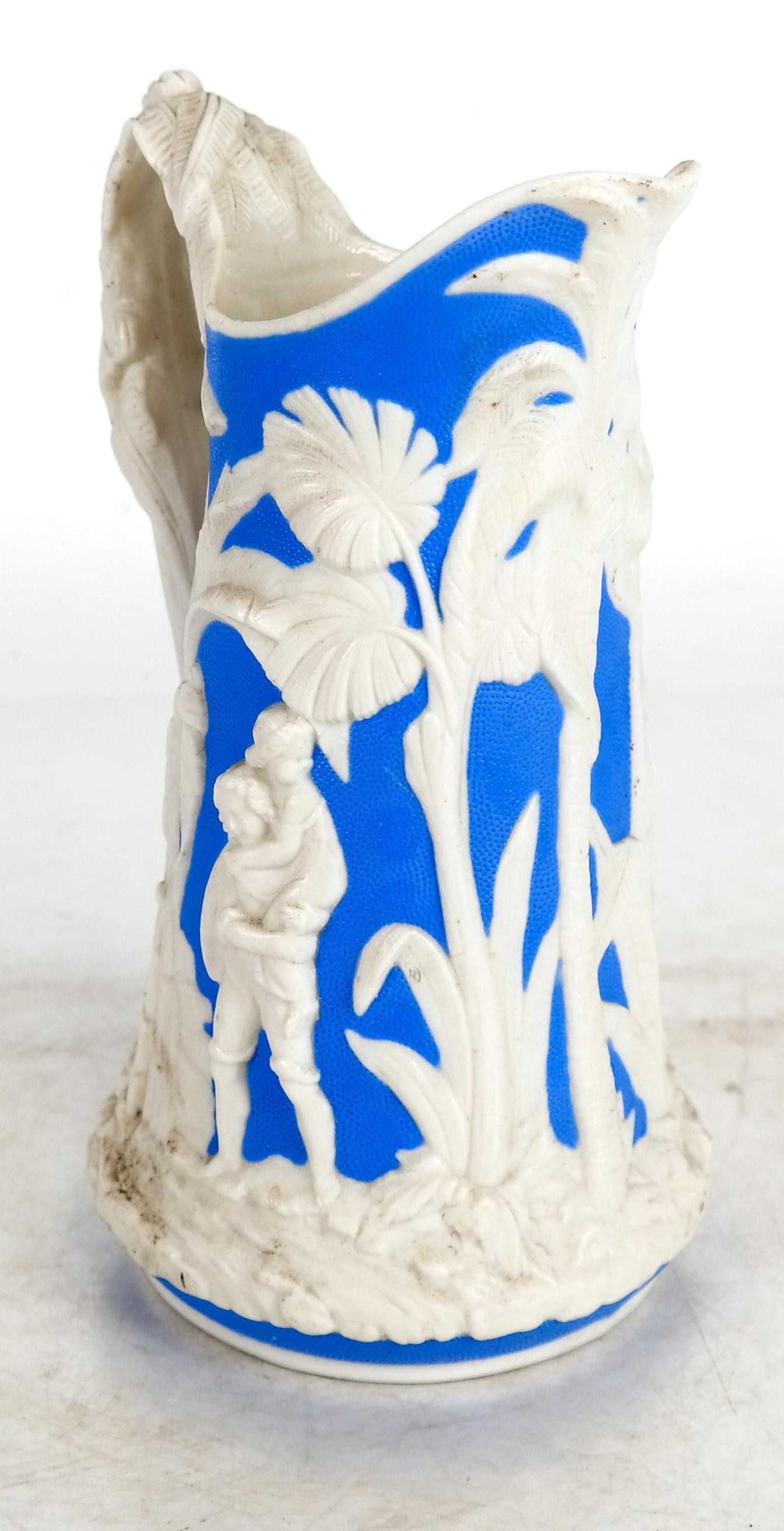T.J. & J. Mayer's Blue & White Pitcher (1 of 5)