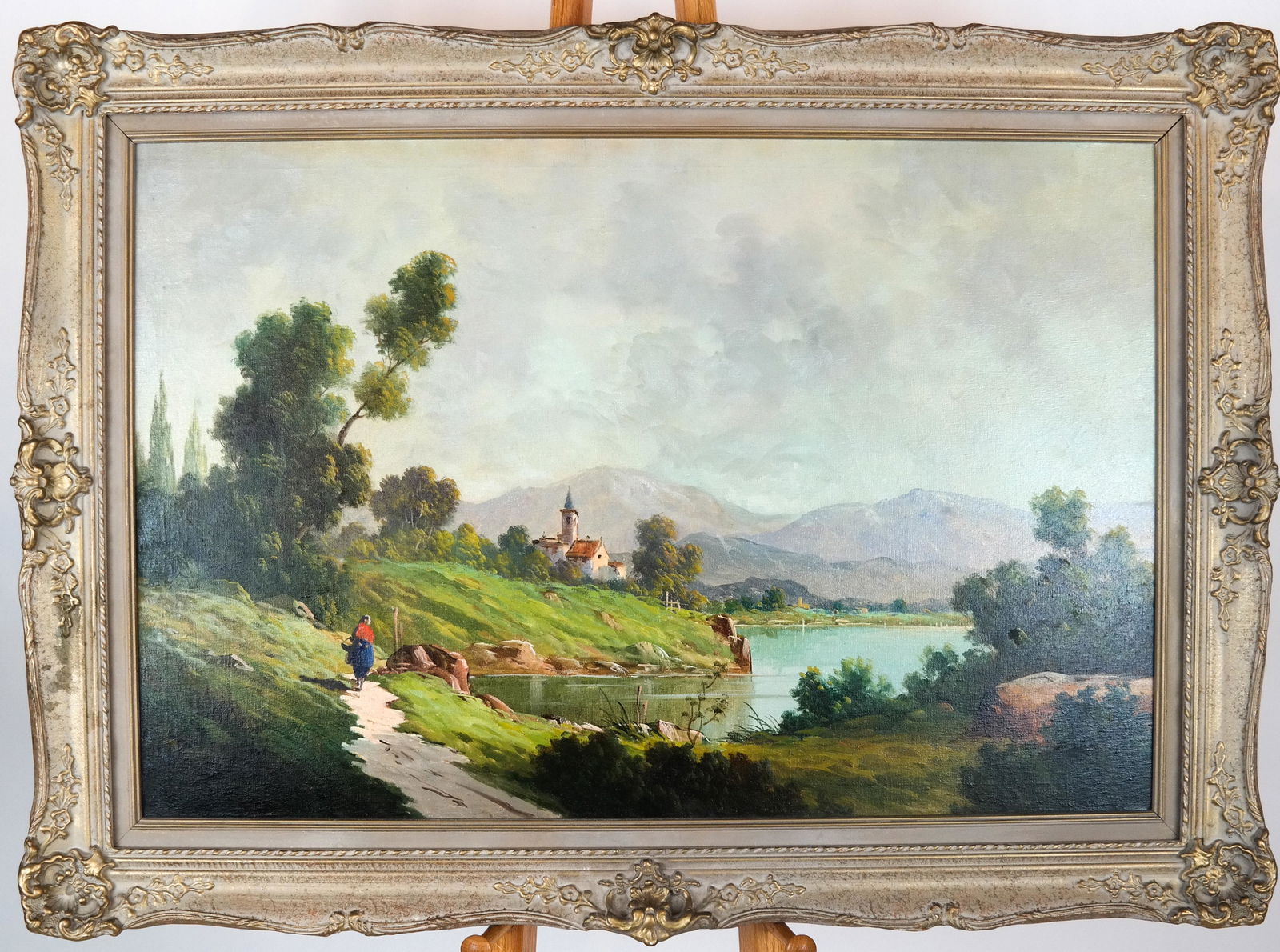 SOLENGHI: Landscape w/ Figure - Oil on Canvas (1 of 6)