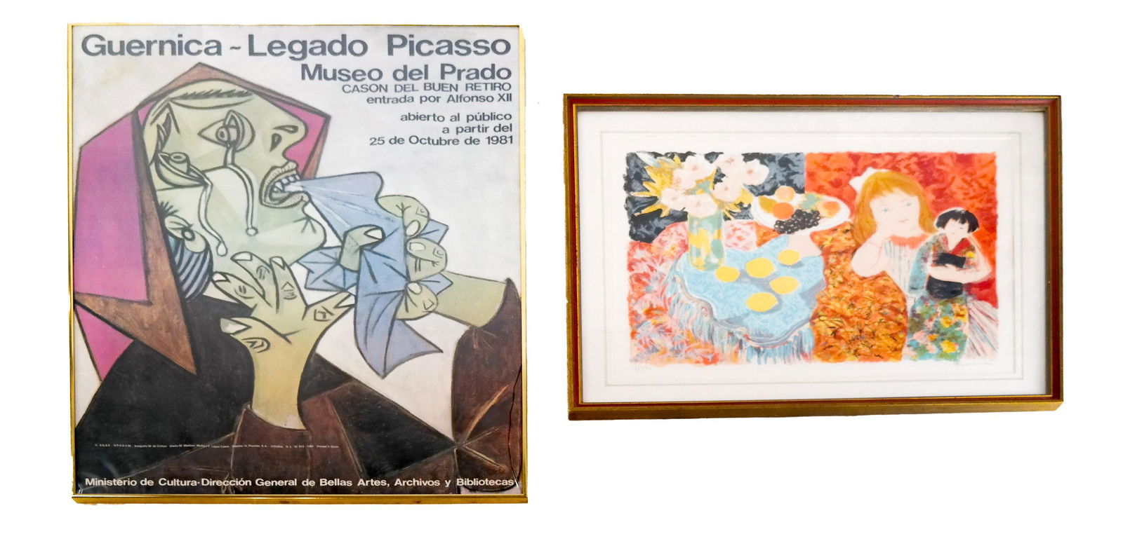 Two Works: Picasso Poster and Girl at a Table (1 of 7)