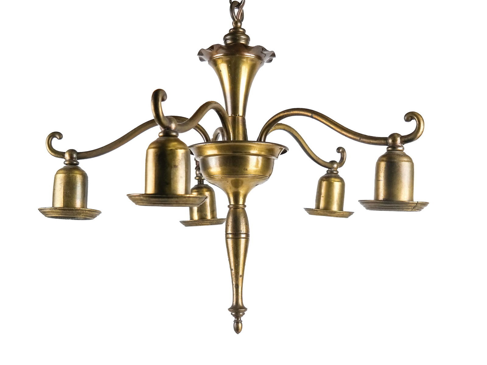 Five-Light Brass Chandelier (1 of 9)
