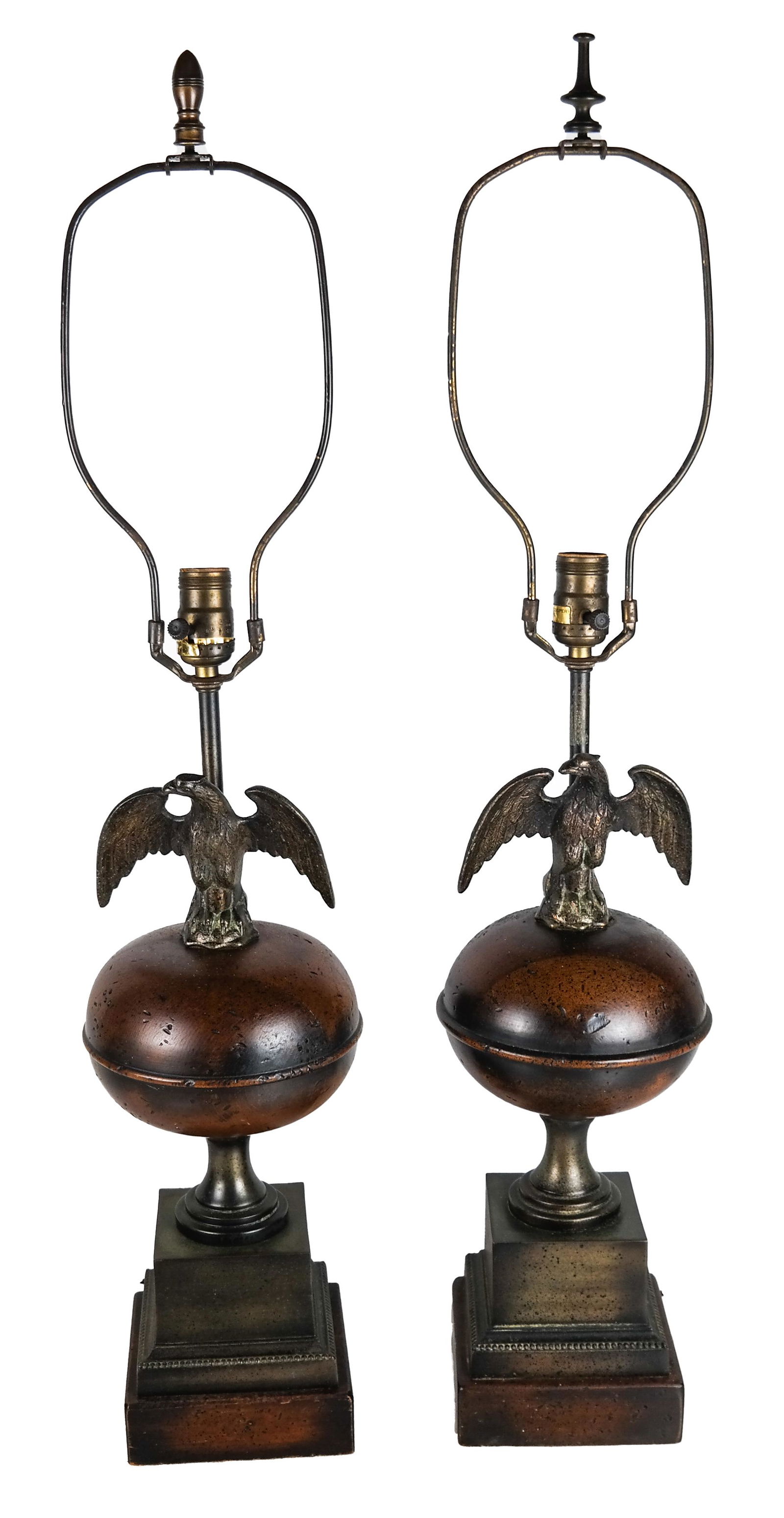 Pair Eagle Motif Lamps (1 of 5)