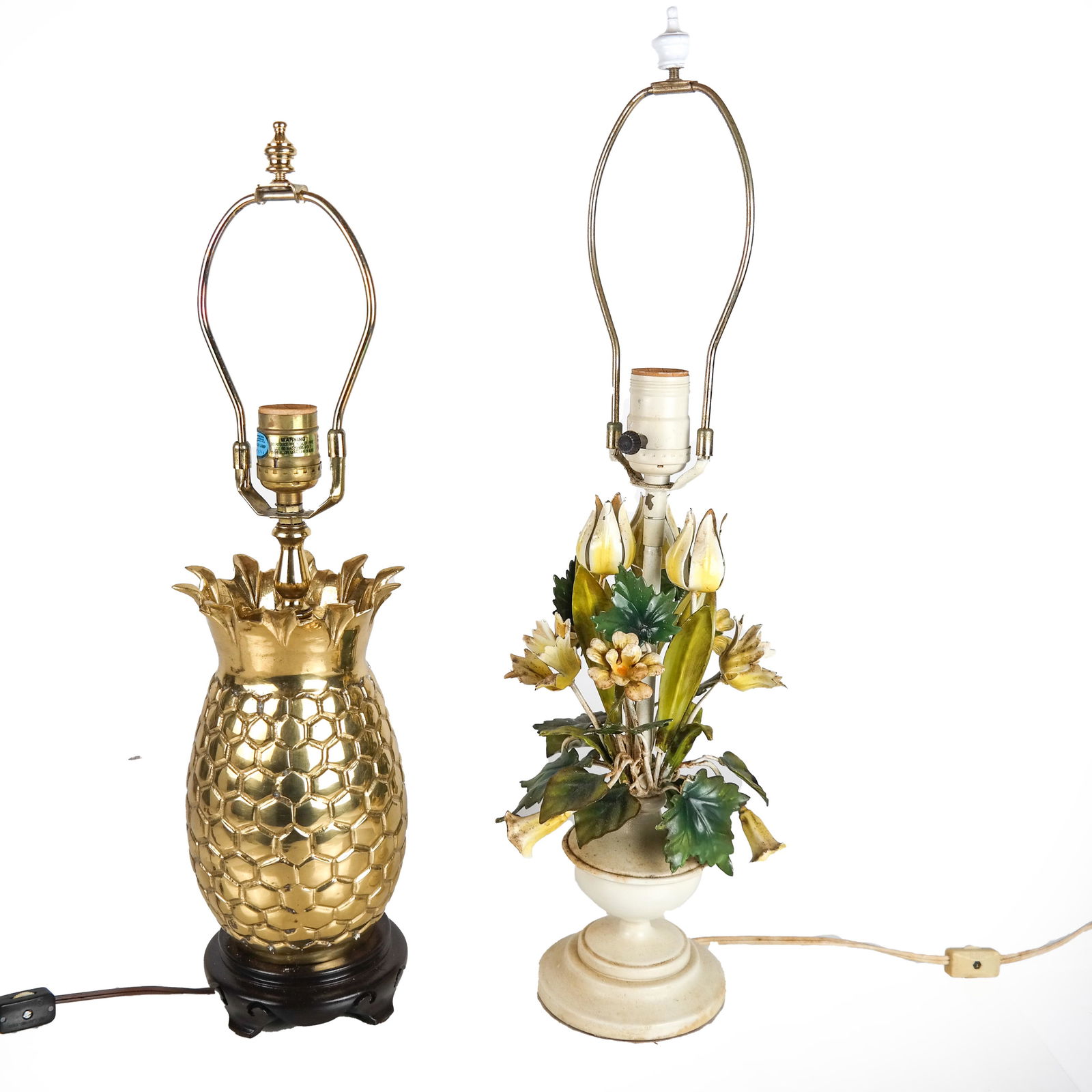 Two Decorated Metal Lamps (1 of 8)