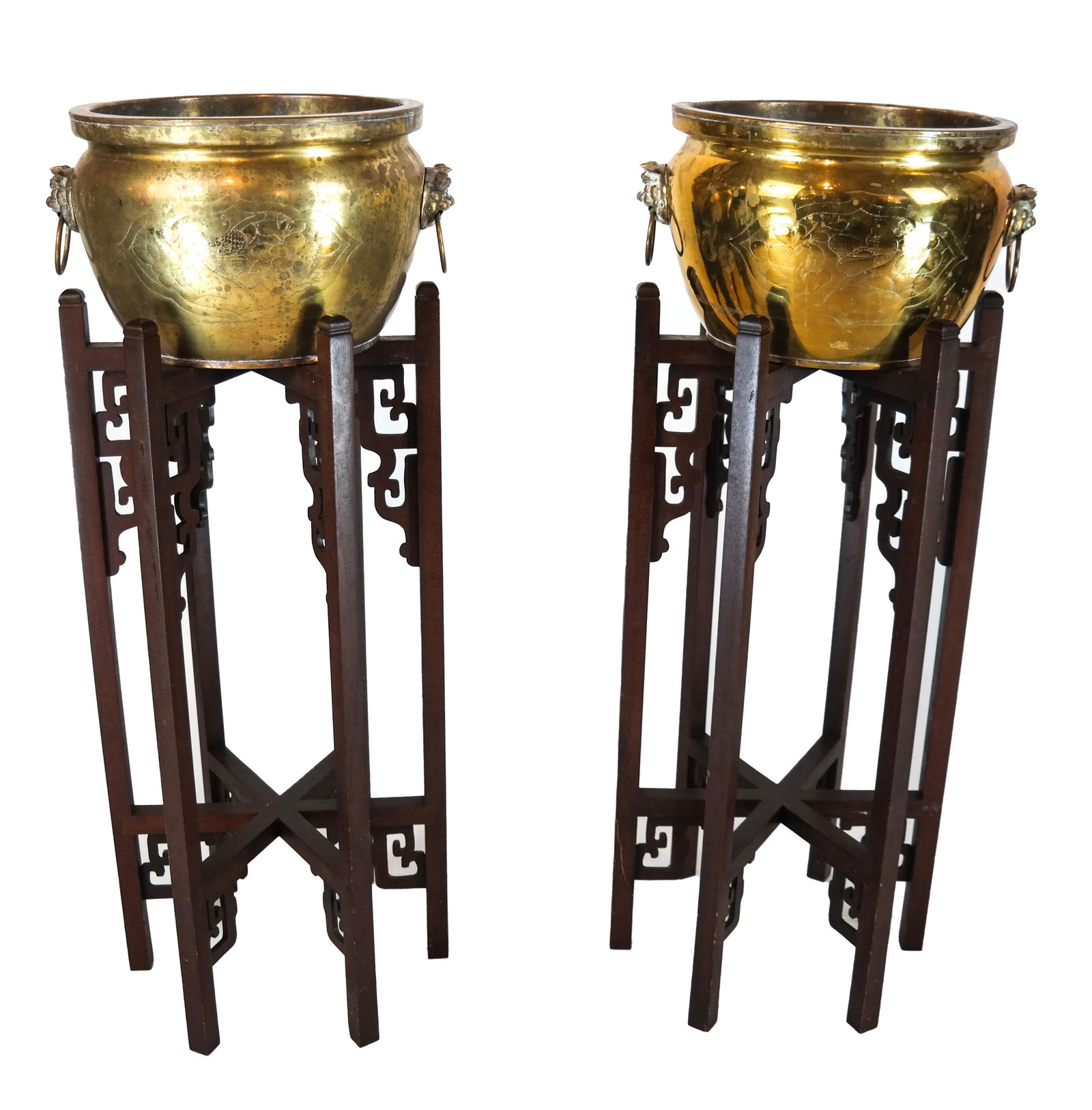 Pair Chinese Planters & Stands (1 of 11)