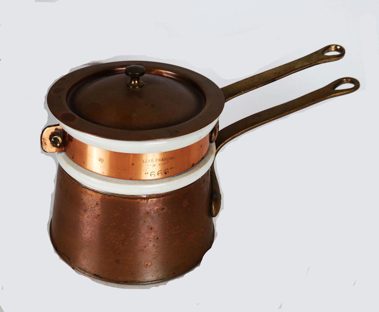 Copper and Ceramic Double Boiler Set (1 of 10)