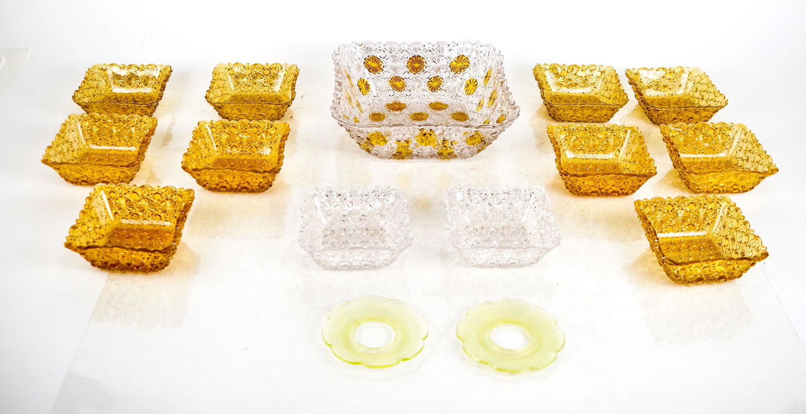 Cut Glass Dishes and Bowl; Carnival Glass (1 of 9)