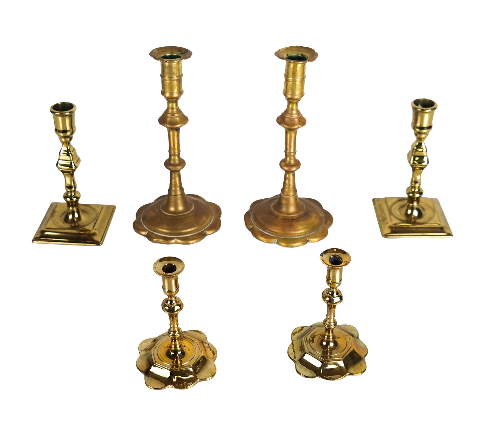 Three Pairs of Brass Candlesticks (1 of 7)