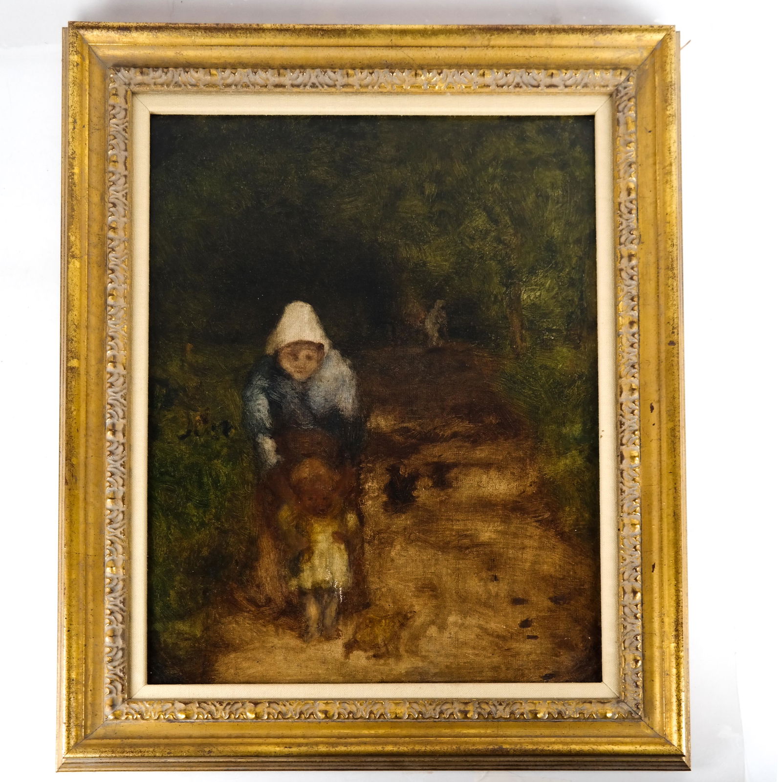 George INNESS: "First Steps" - Oil on Canvas (1 of 8)