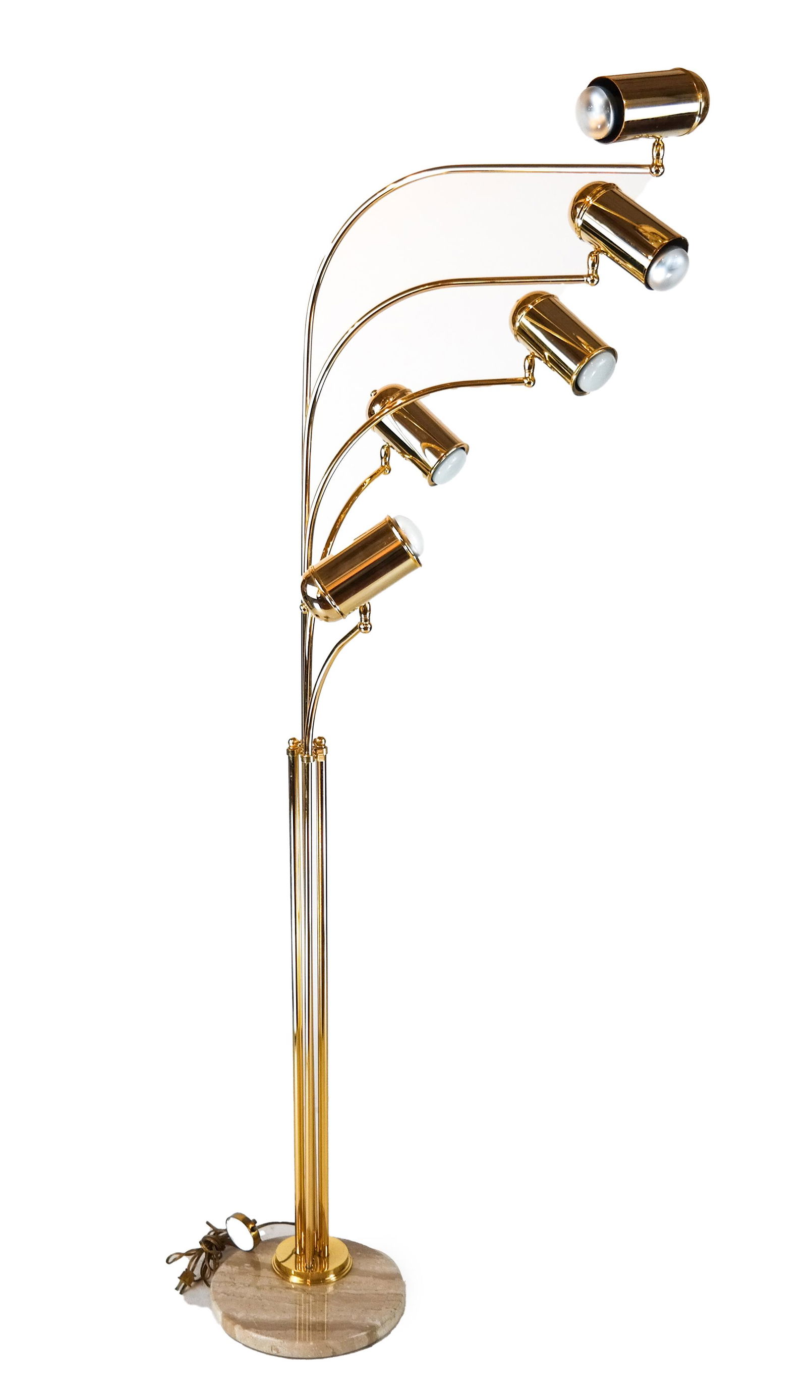 Modern Brass Conical-Design Floor Lamp (1 of 7)