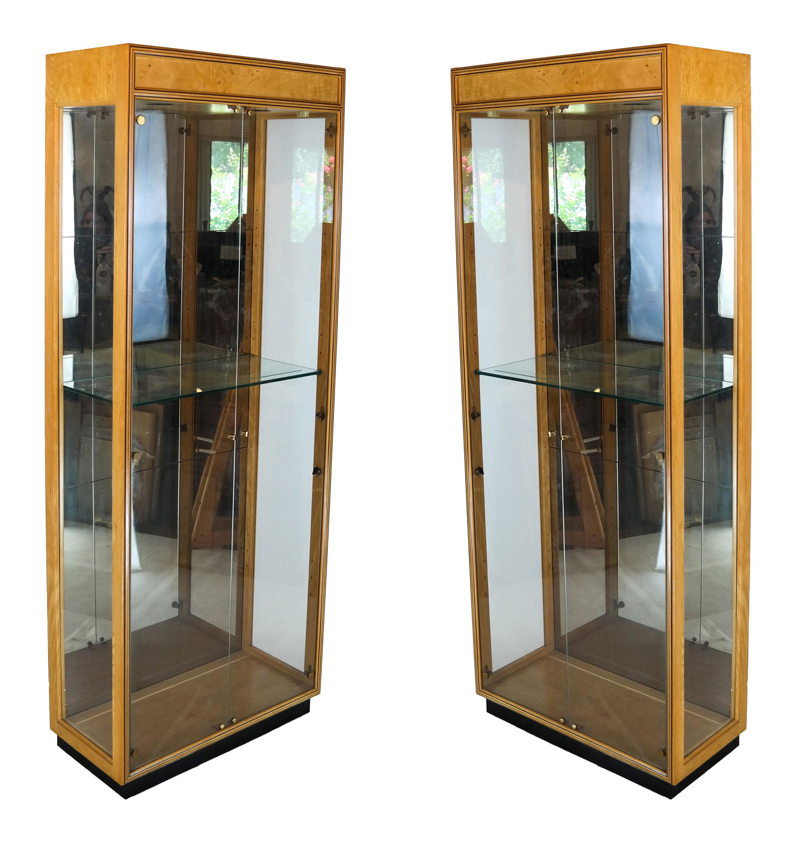 Pair Modern Display Cabinets (1 of 1)