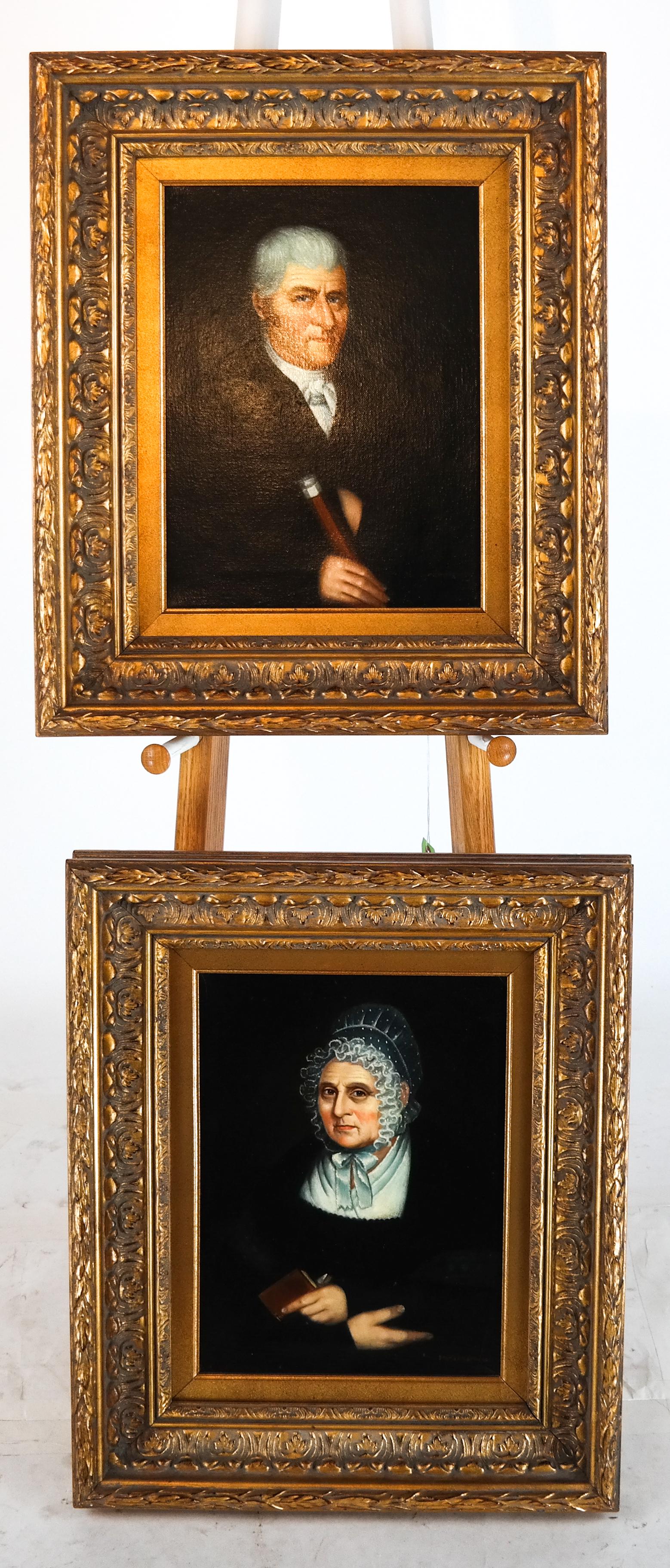 Pair Portraits in Gilt Frames (1 of 8)