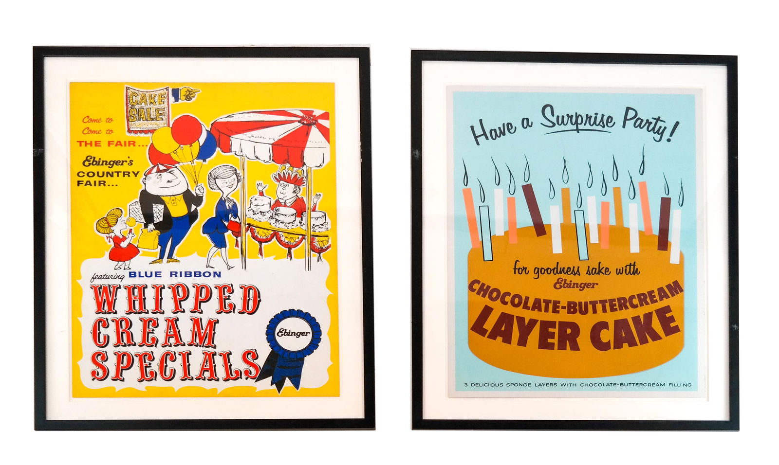 Two Framed Ebinger's Bakery Posters (1 of 4)