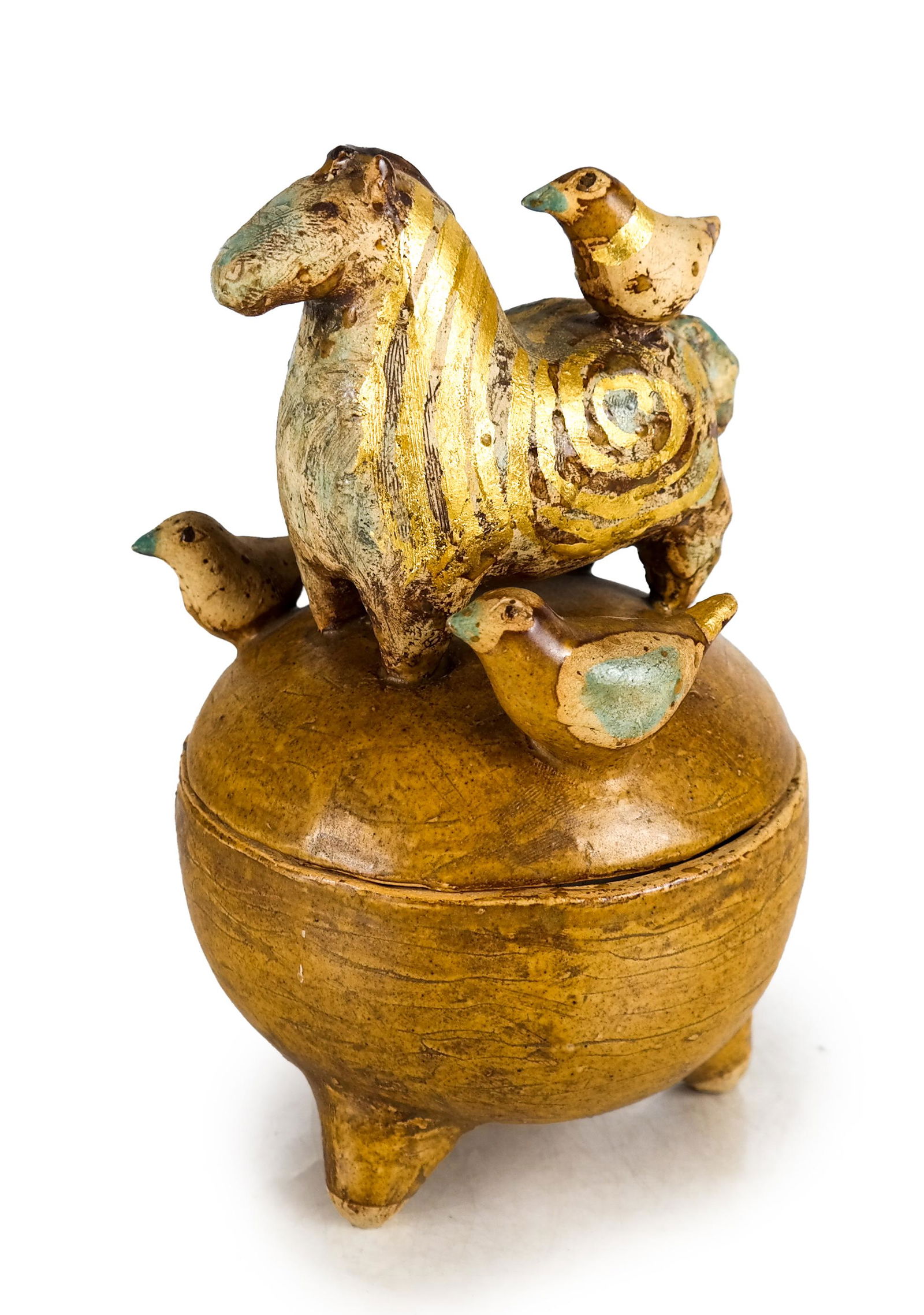 Artisanal Pottery Covered Pot (1 of 7)