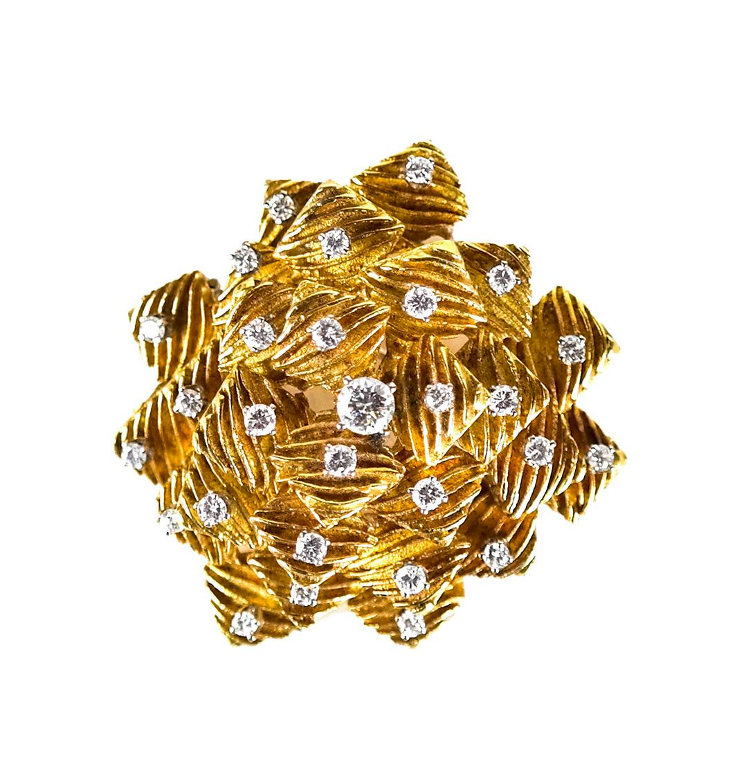 CARTIER 18K Gold & Diamond Brooch (1 of 7)