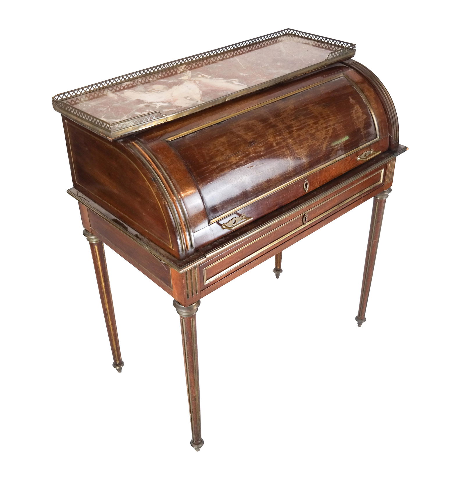 19th C. French Cylinder Roll Desk (1 of 9)