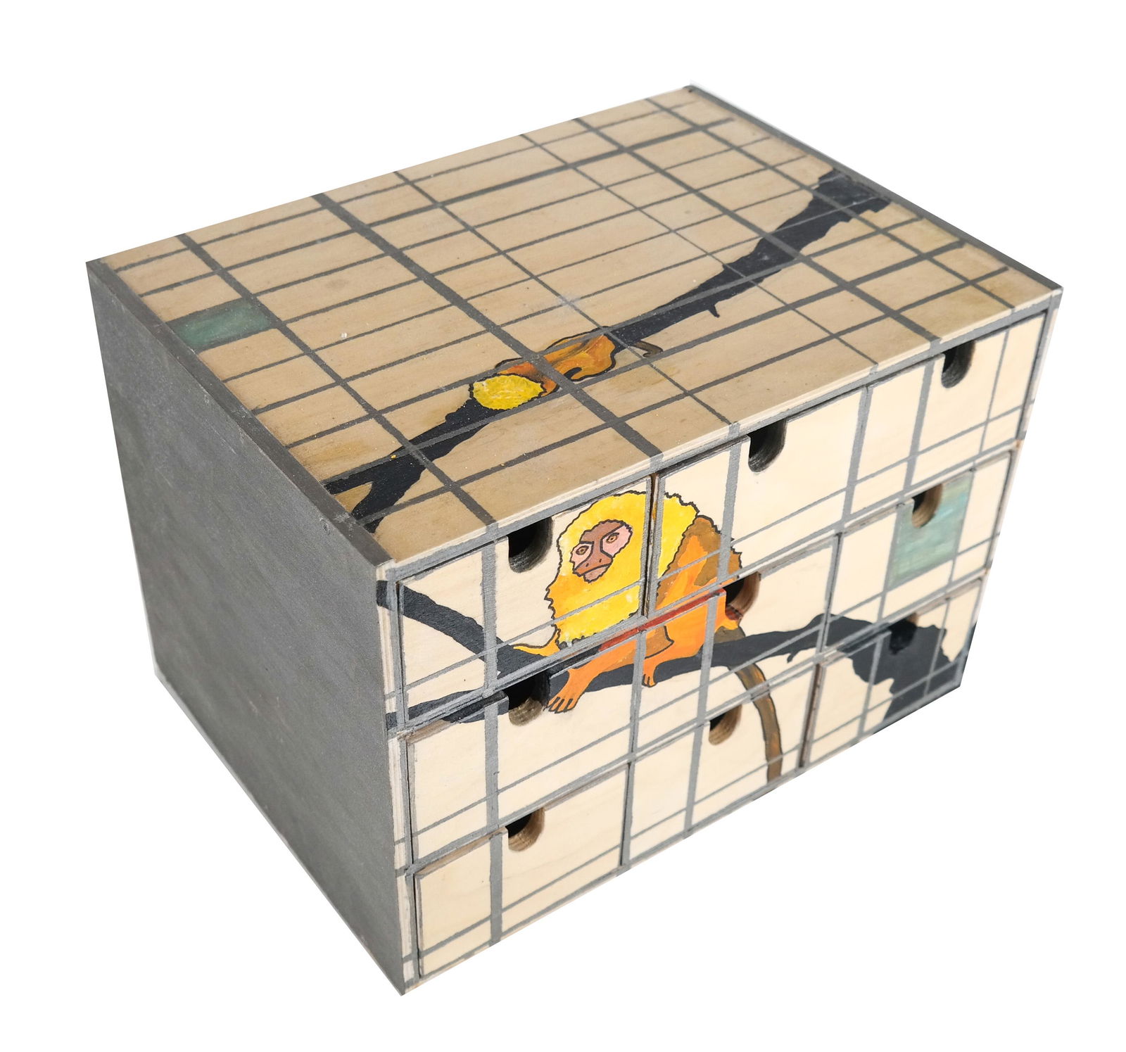 Monkey Decorated Storage Box (1 of 5)