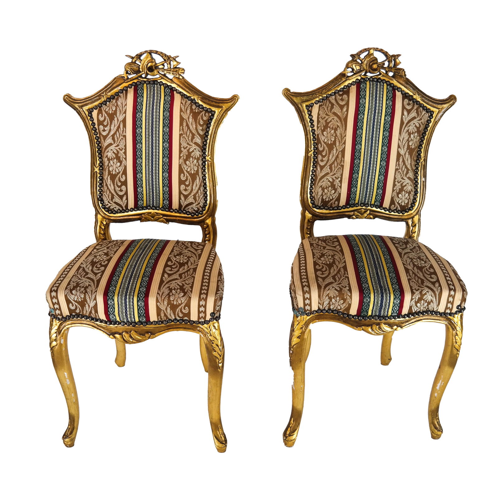 Pair Diminutive 19th C. Slipper Chairs (1 of 6)