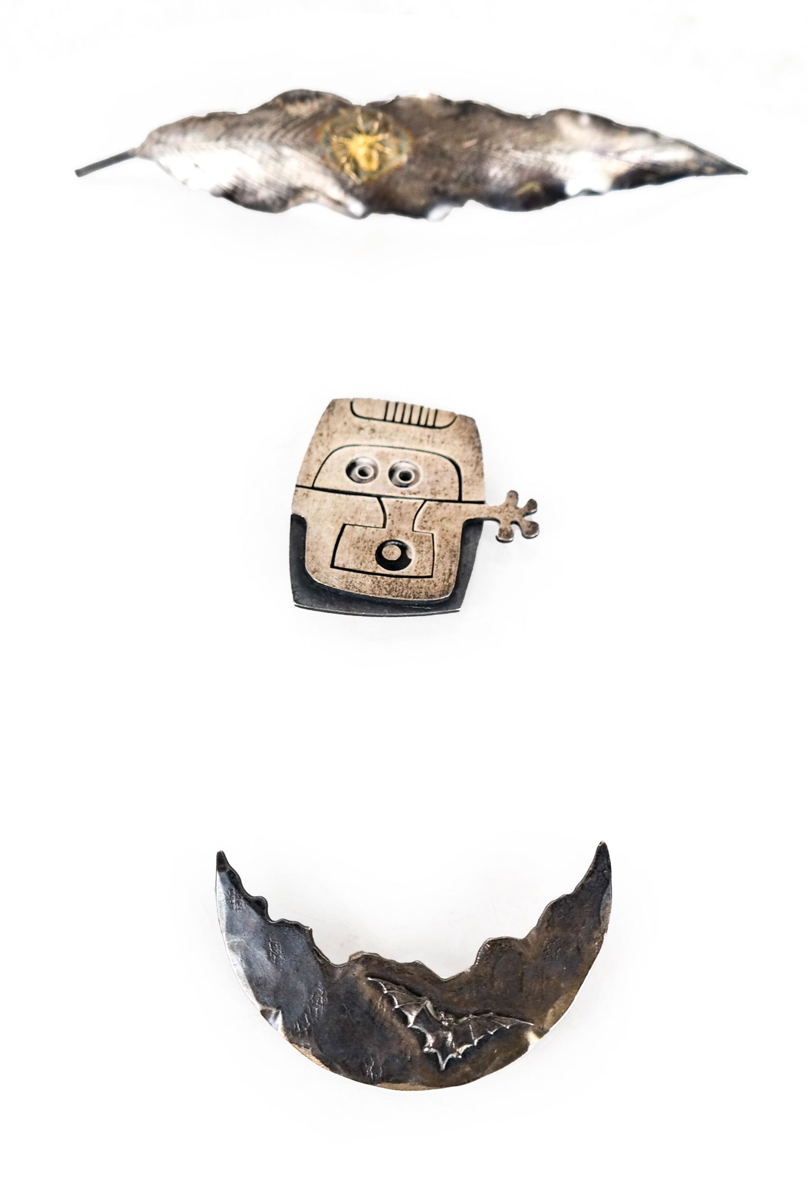 Three Sterling Silver Pins, Including Shiebler (1 of 7)