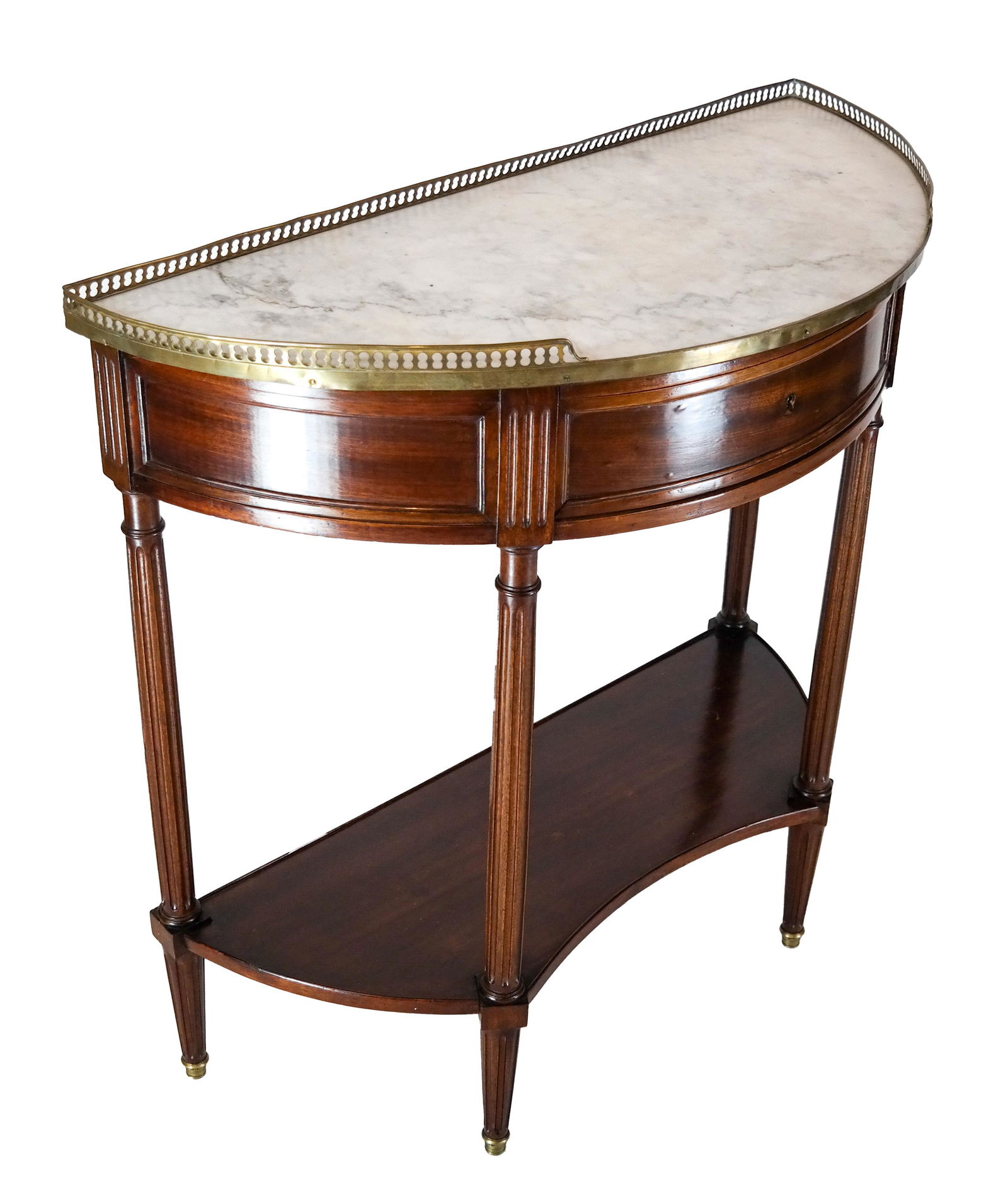 Mahogany Demilune Table (1 of 6)