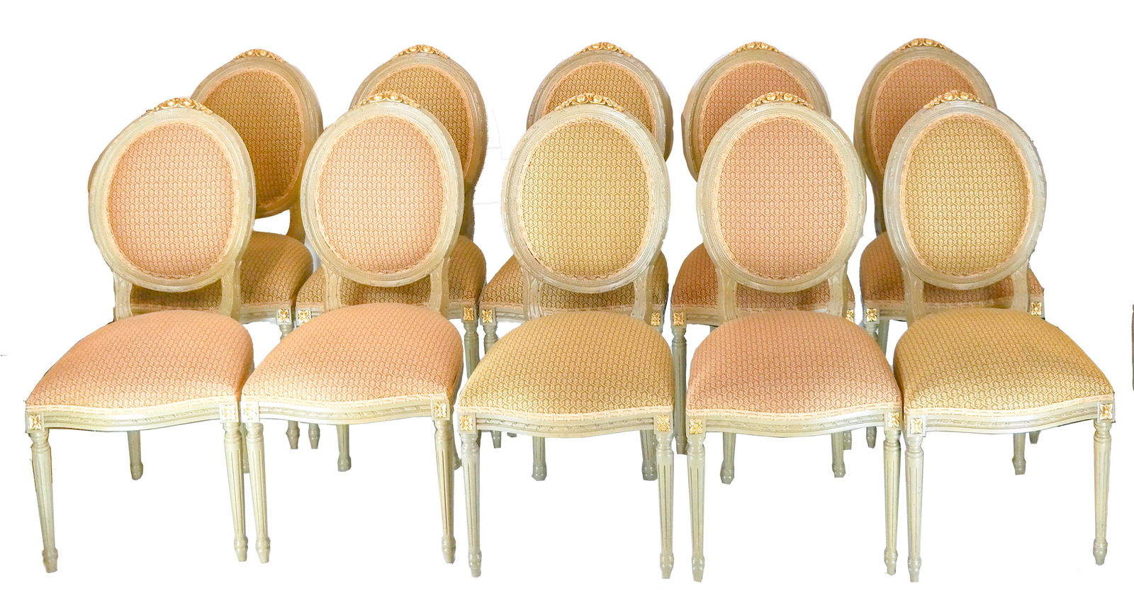 Set of 10 French Dining Chairs (1 of 6)