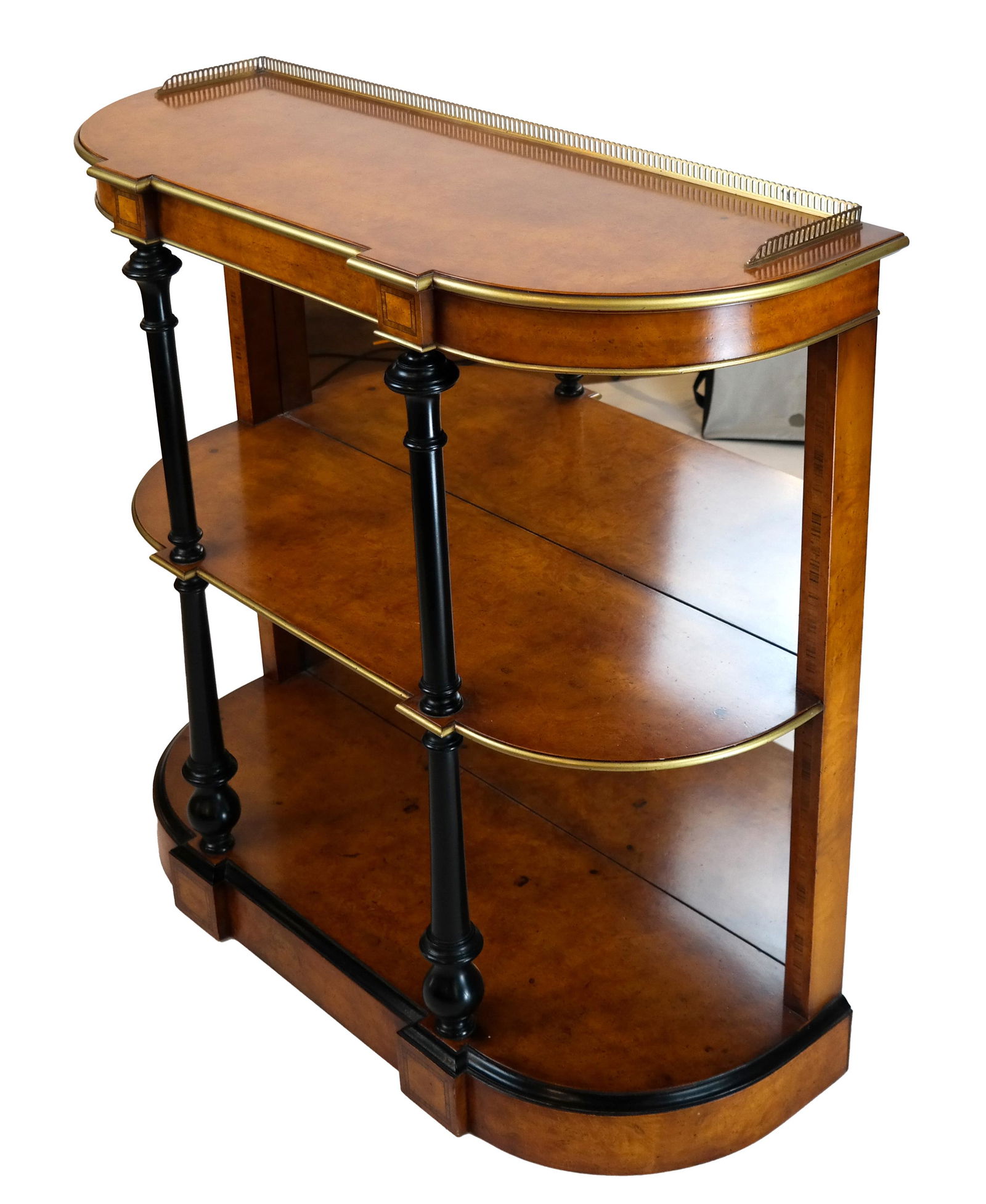 English-Style Burl Walnut Desserte (1 of 7)