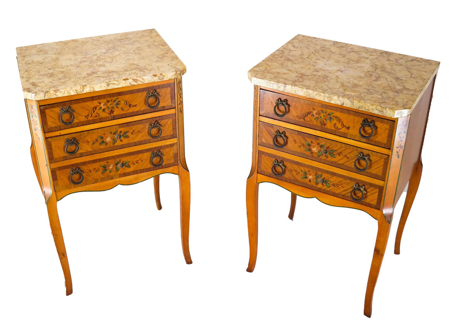 Pair Painted Bedside Tables (1 of 5)
