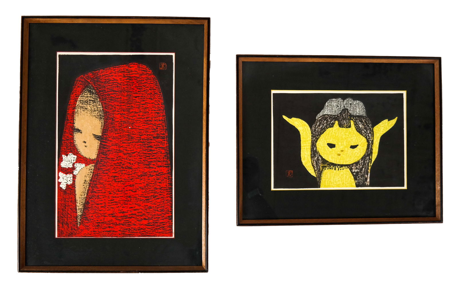 Two Kaoru KAWANO Japanese Prints (1 of 8)