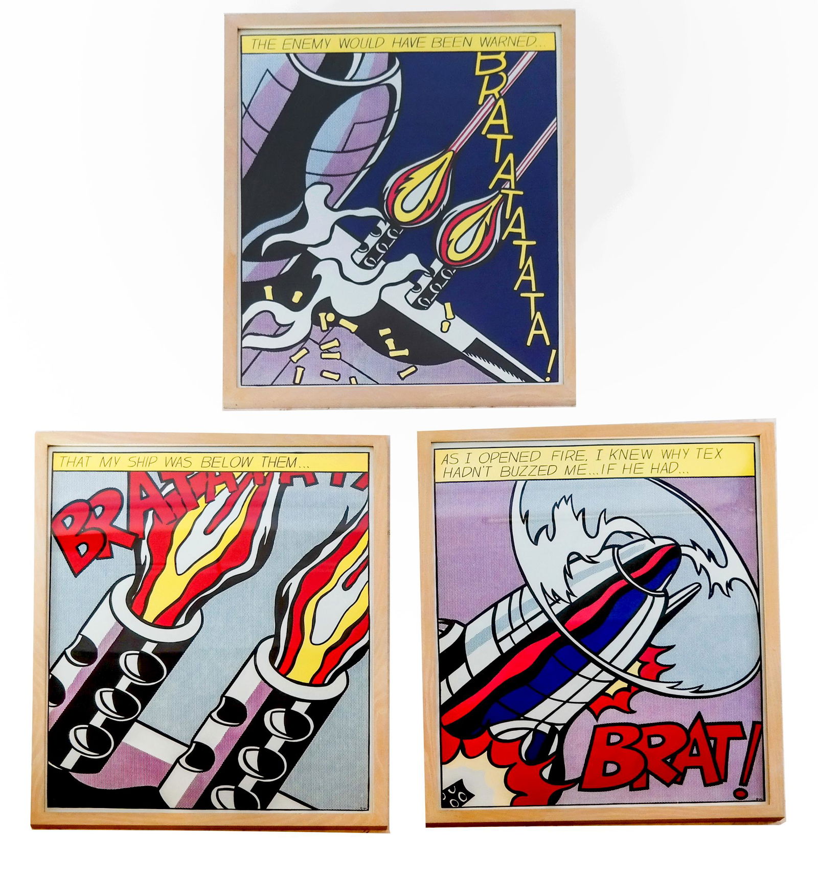 Roy LICHTENSTEIN: "As I Open Fire" - 3 Lithos (1 of 5)