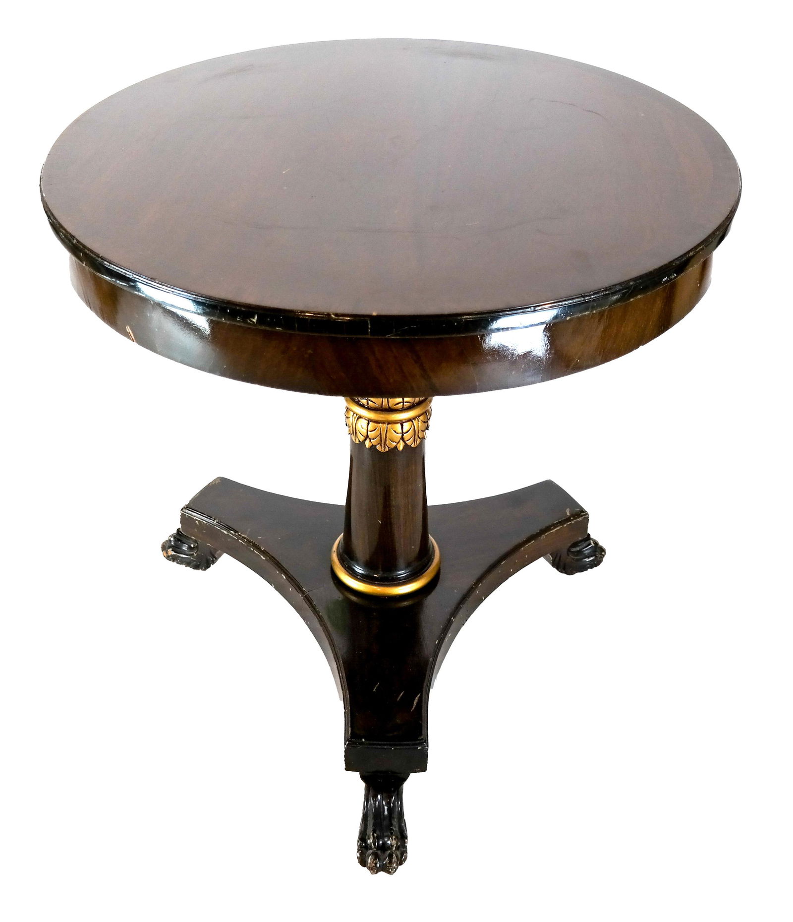 Round Mahogany Pedestal Table (1 of 7)