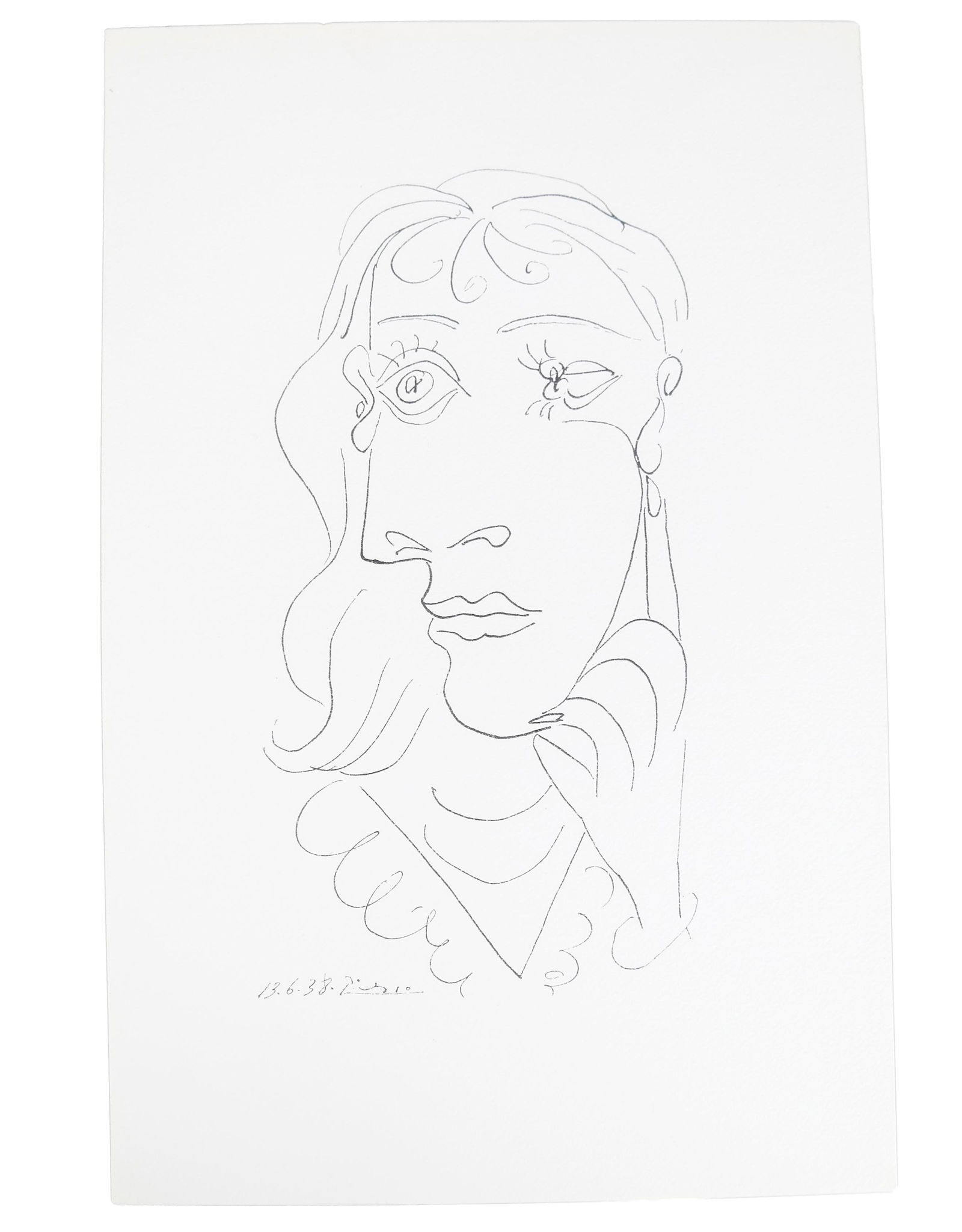 Pablo PICASSO: "Portrait d'Une Femme" - Lithograph (1 of 4)