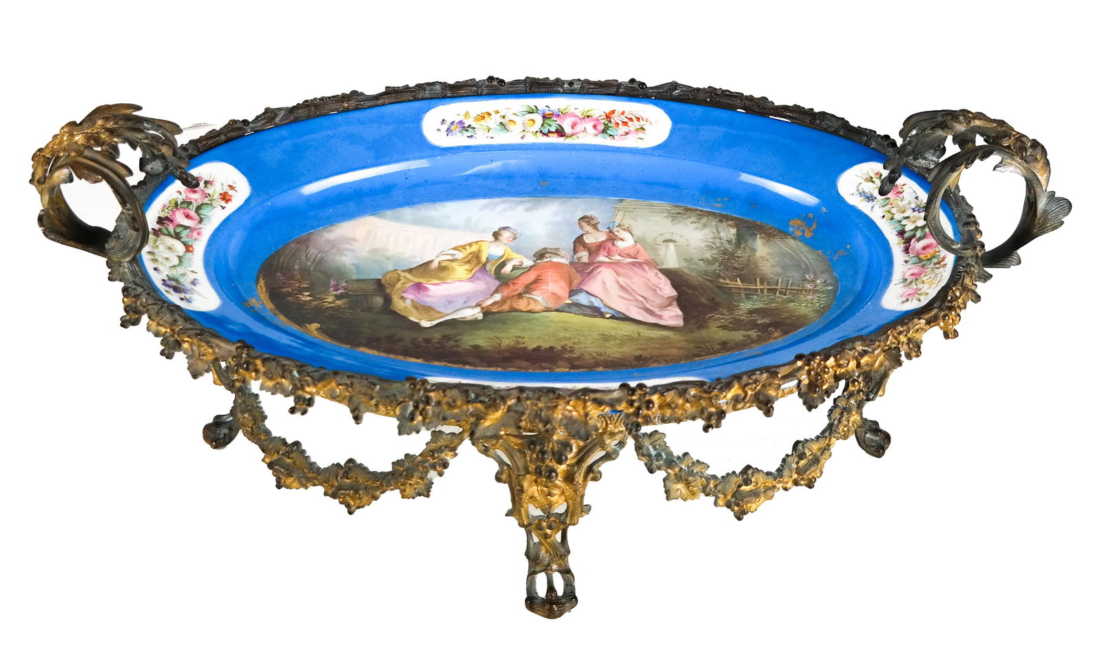 Sevres Porcelain and Bronze Centerpiece Dish (1 of 6)