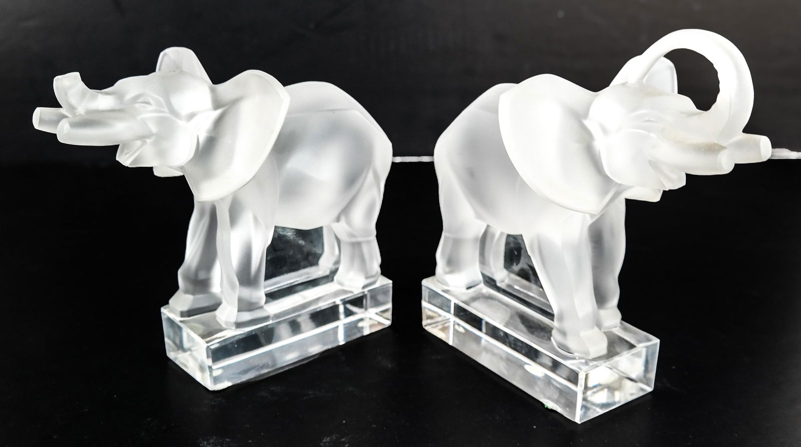 Lalique, France - Two Crystal Elephants (1 of 6)