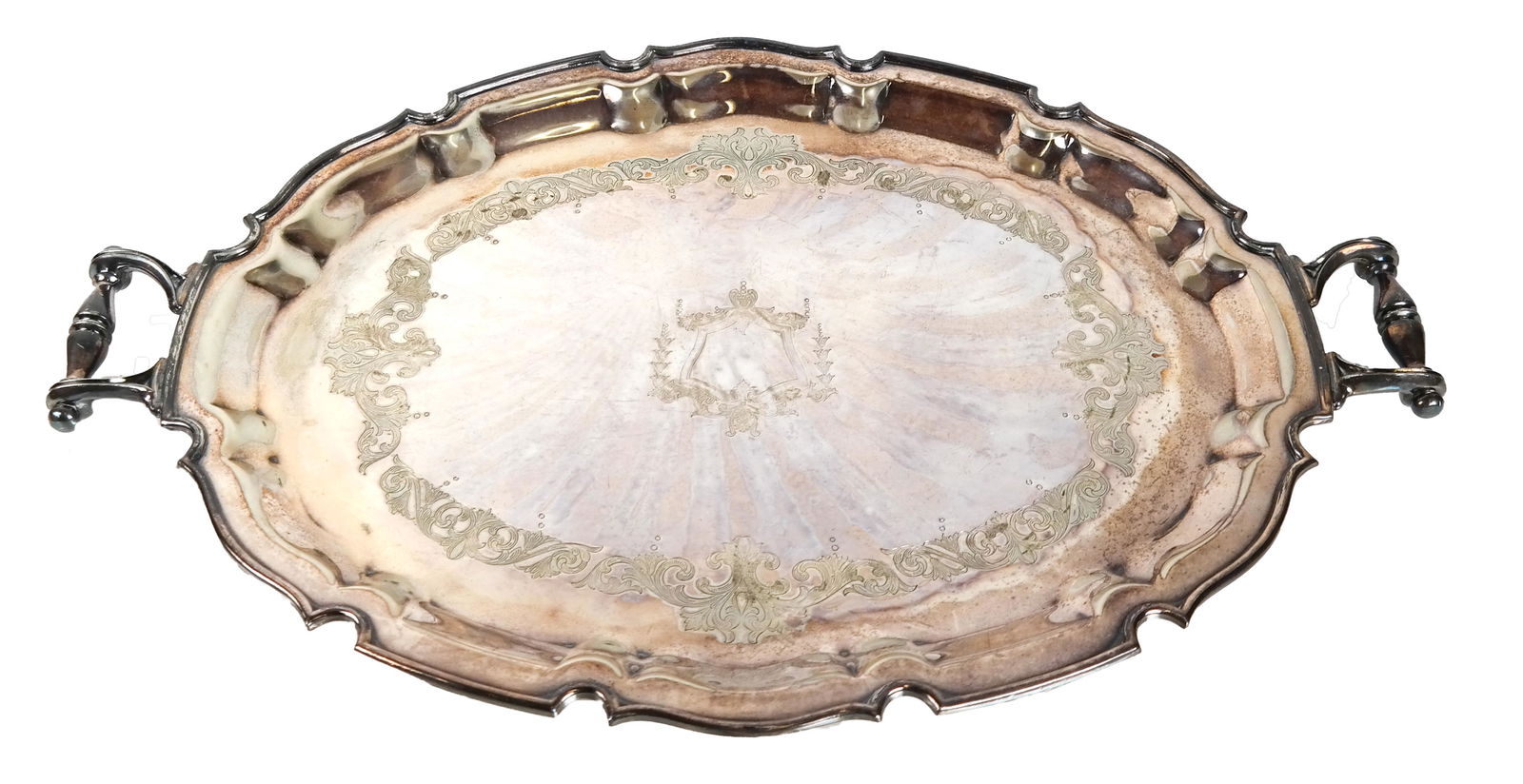 Georgian Silver Plate Butler's Tray (1 of 2)