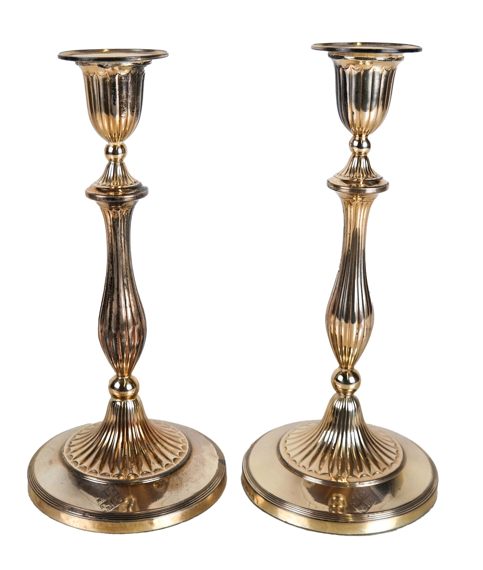 Pair Sterling Silver Weighted Candlesticks (1 of 7)