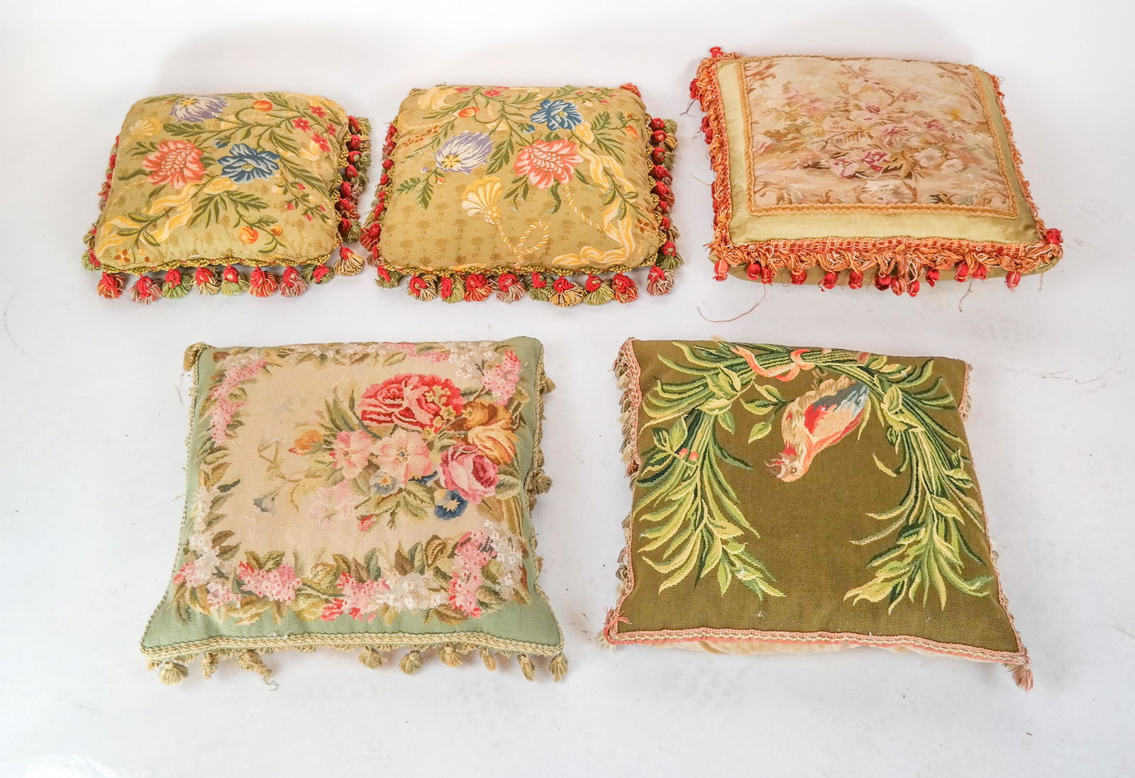 Five Aubusson Needlepoint Pillows (1 of 6)