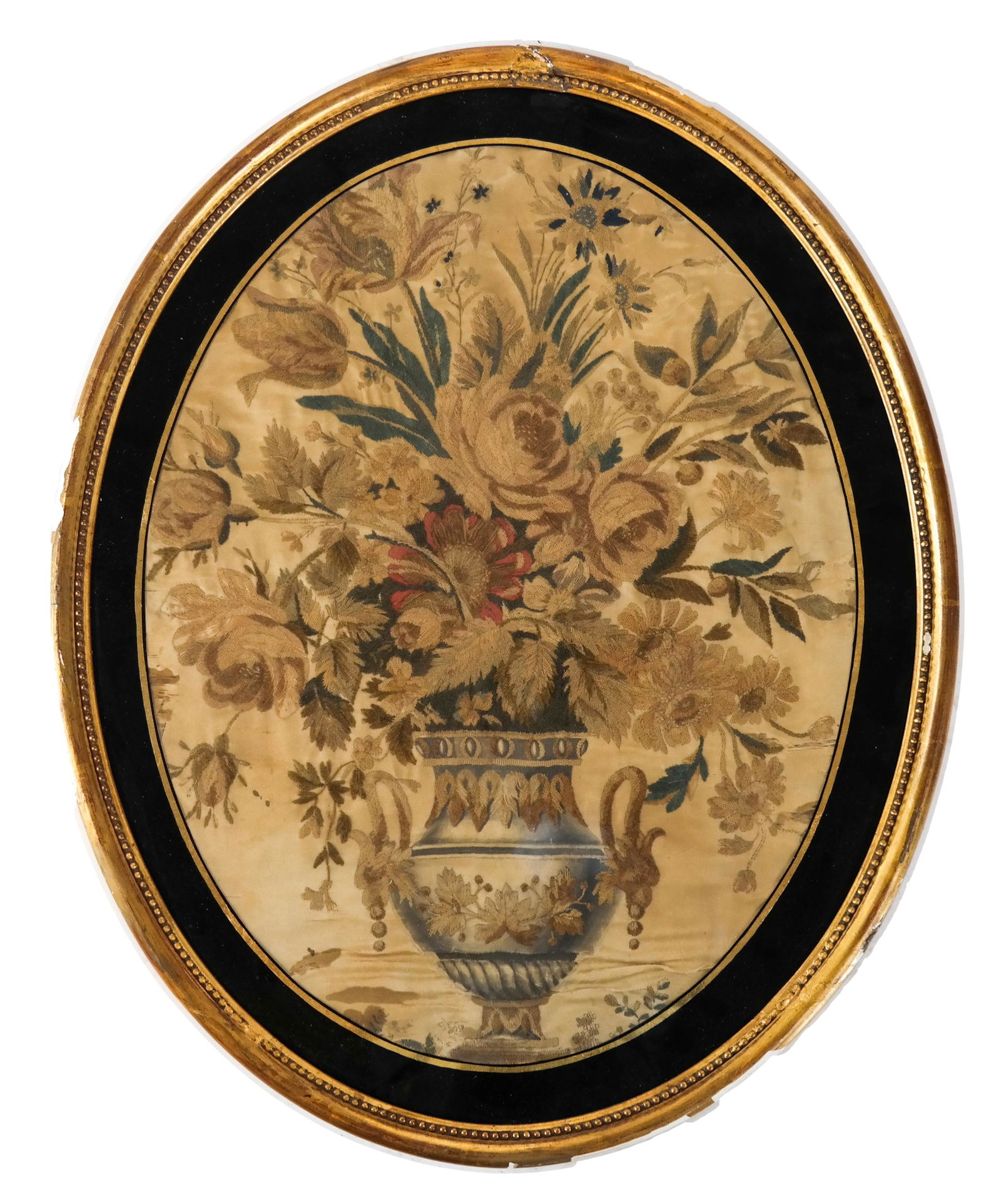 Framed Stumpwork - Floral Still Life -Embroidery (1 of 5)