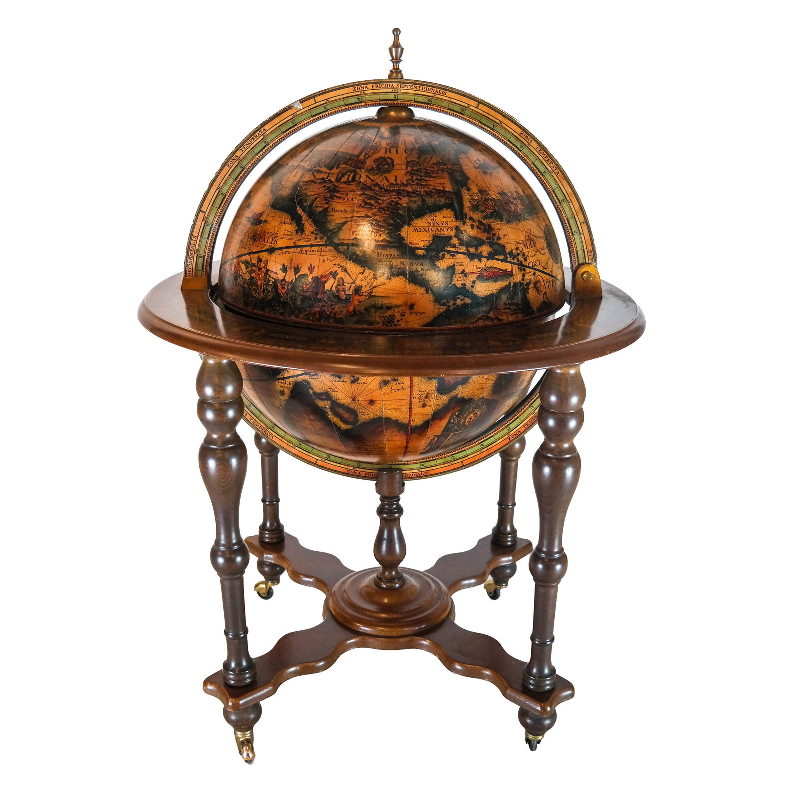 20th C. World Globe-Style Bar (1 of 9)