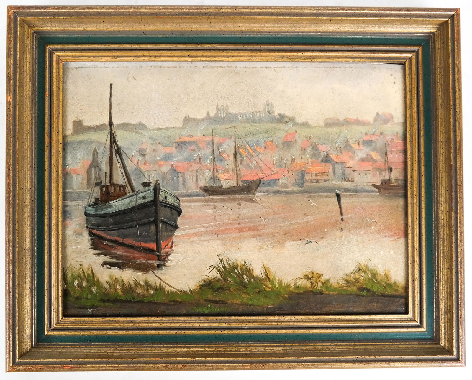 Frank ROUSSE: Whitby Harbor - Oil on Board (1 of 7)