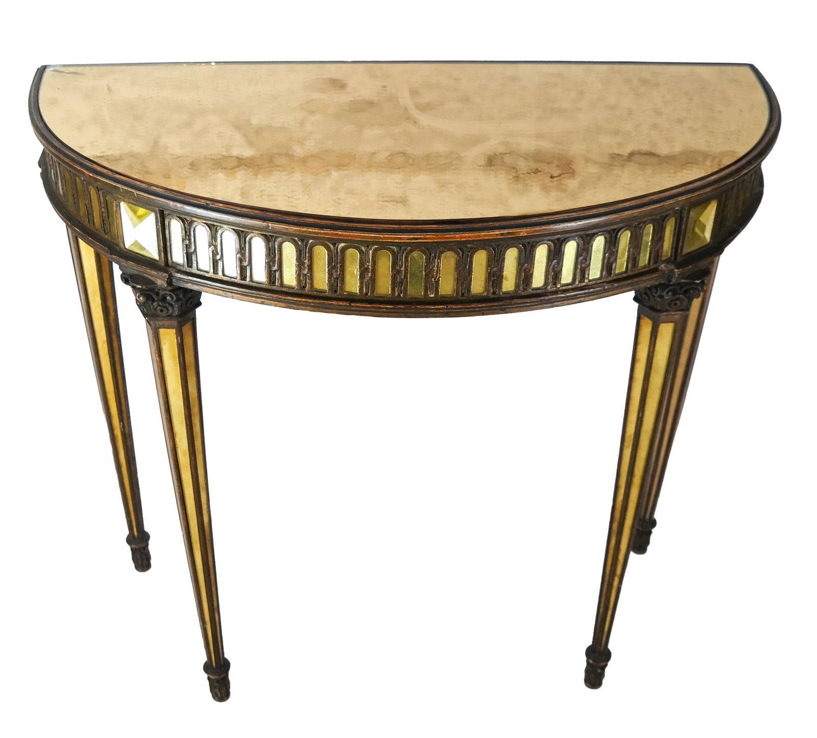 Jansen Louis XVI-Style Demilune Console (1 of 8)