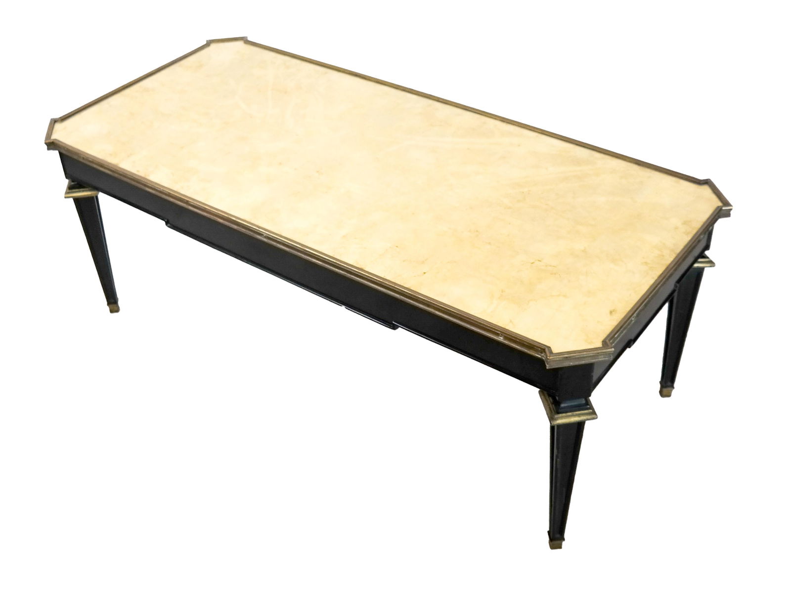 Jansen Black & Gold Leaf Cocktail Table (1 of 5)