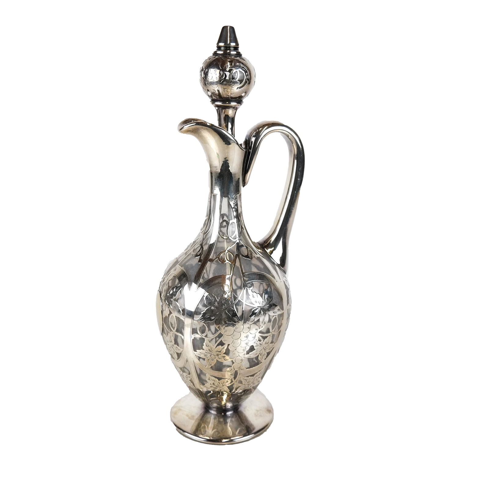Sterling Silver Clad Crystal Decanter (1 of 6)
