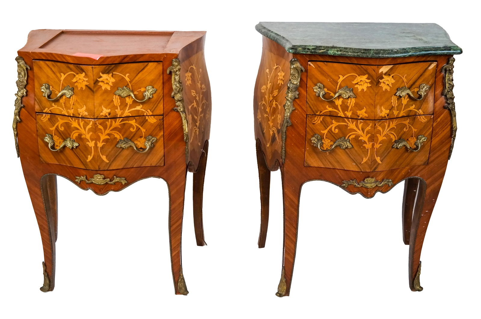 Pair Bombe Marquetry Stands (1 of 9)
