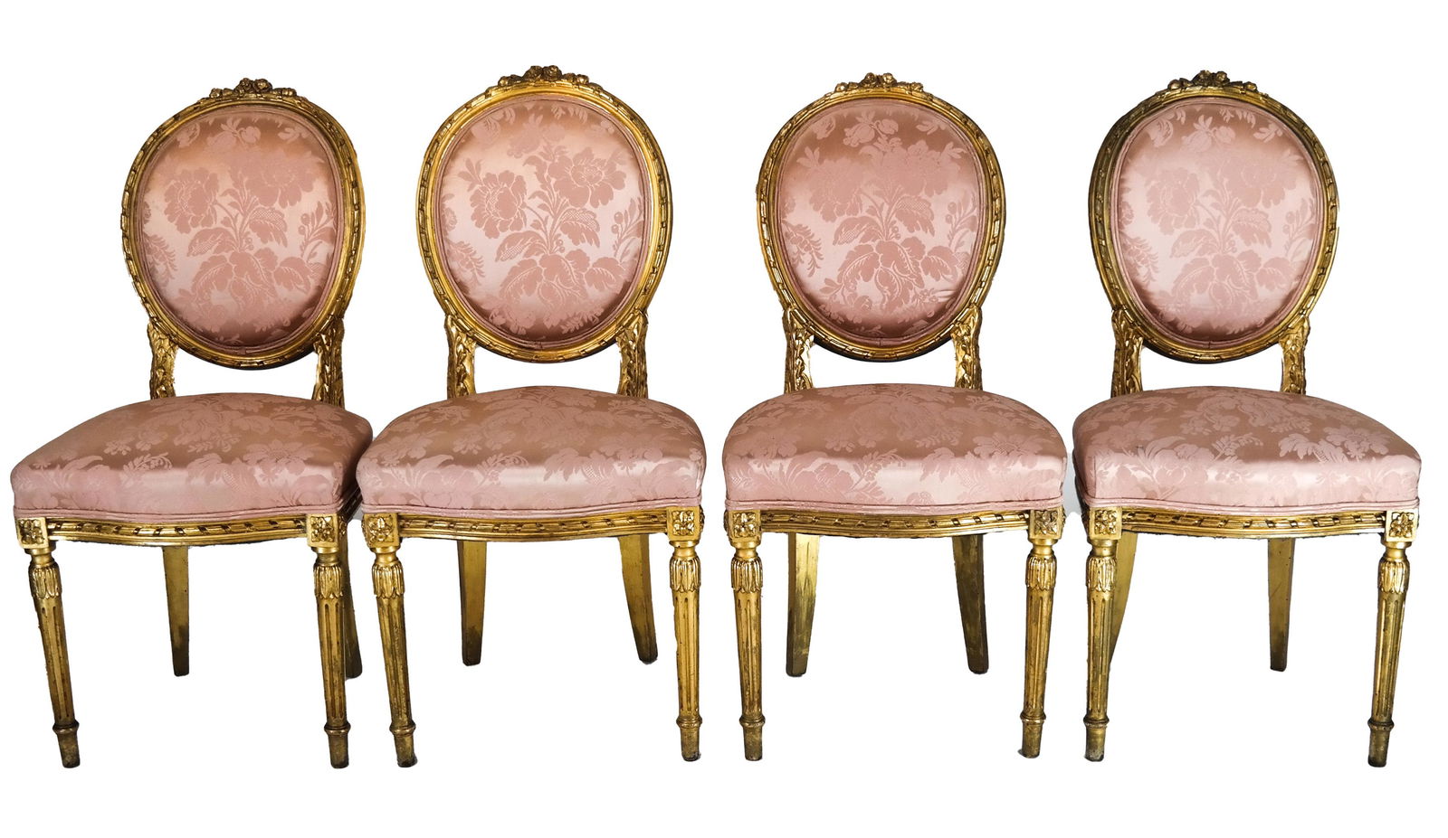 Set of Four French Gilt Wood Chairs (1 of 8)
