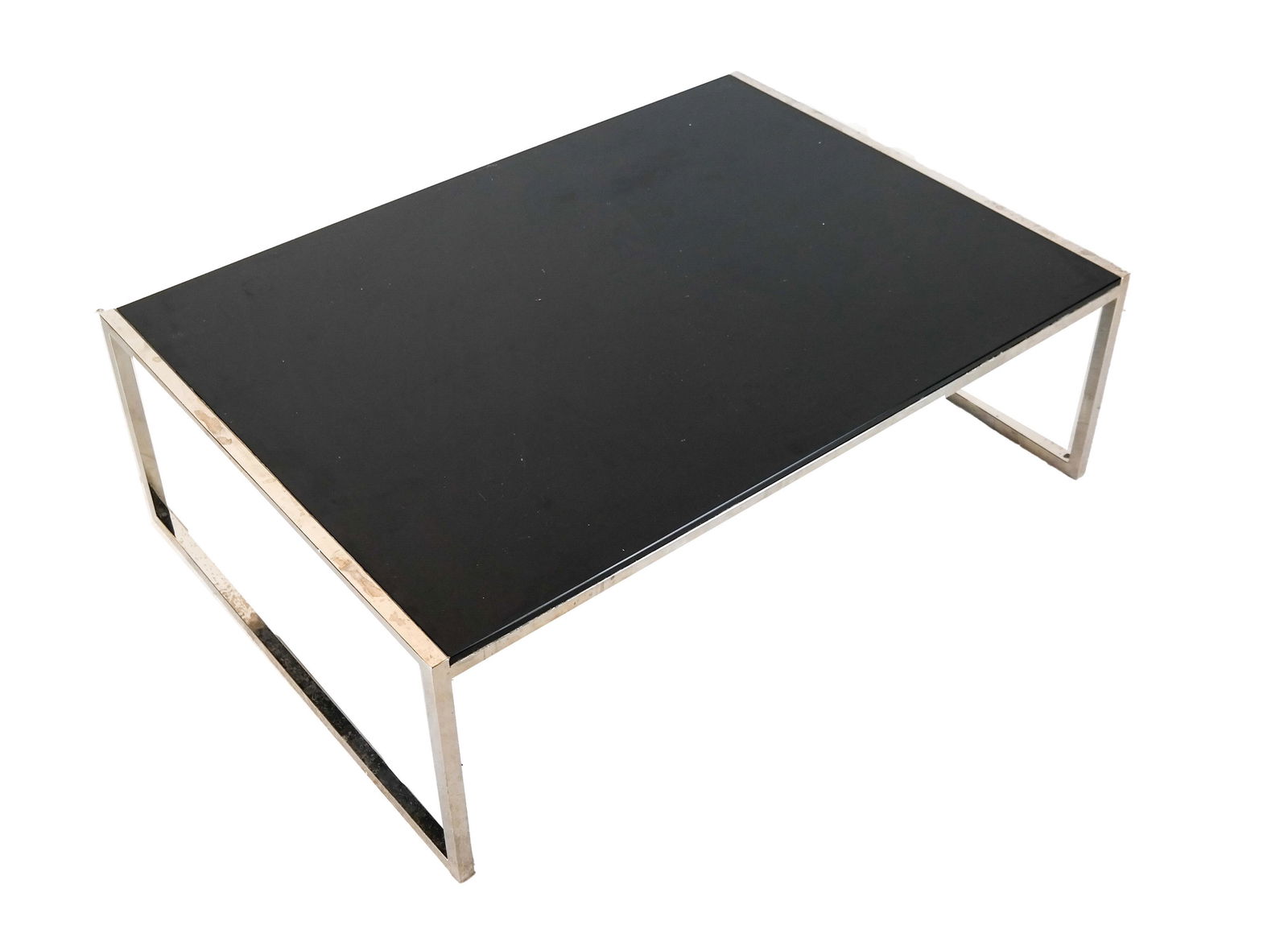 Chrome & Black Glass MCM Coffee Table (1 of 6)