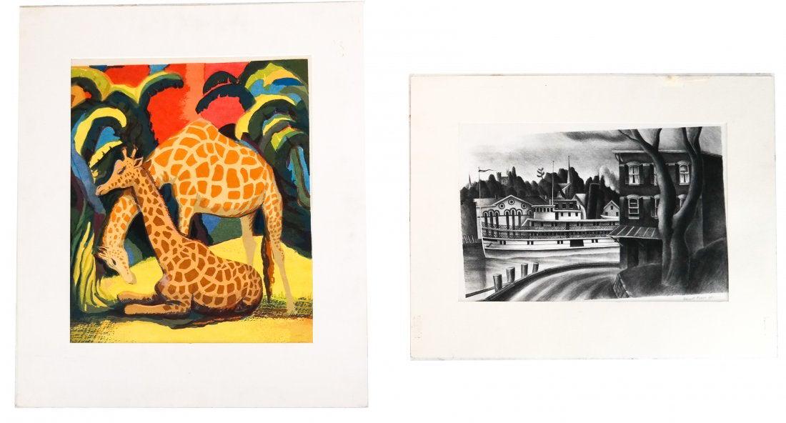 E. FIENE, R.S. ROSE: Two Screenprints (1 of 6)